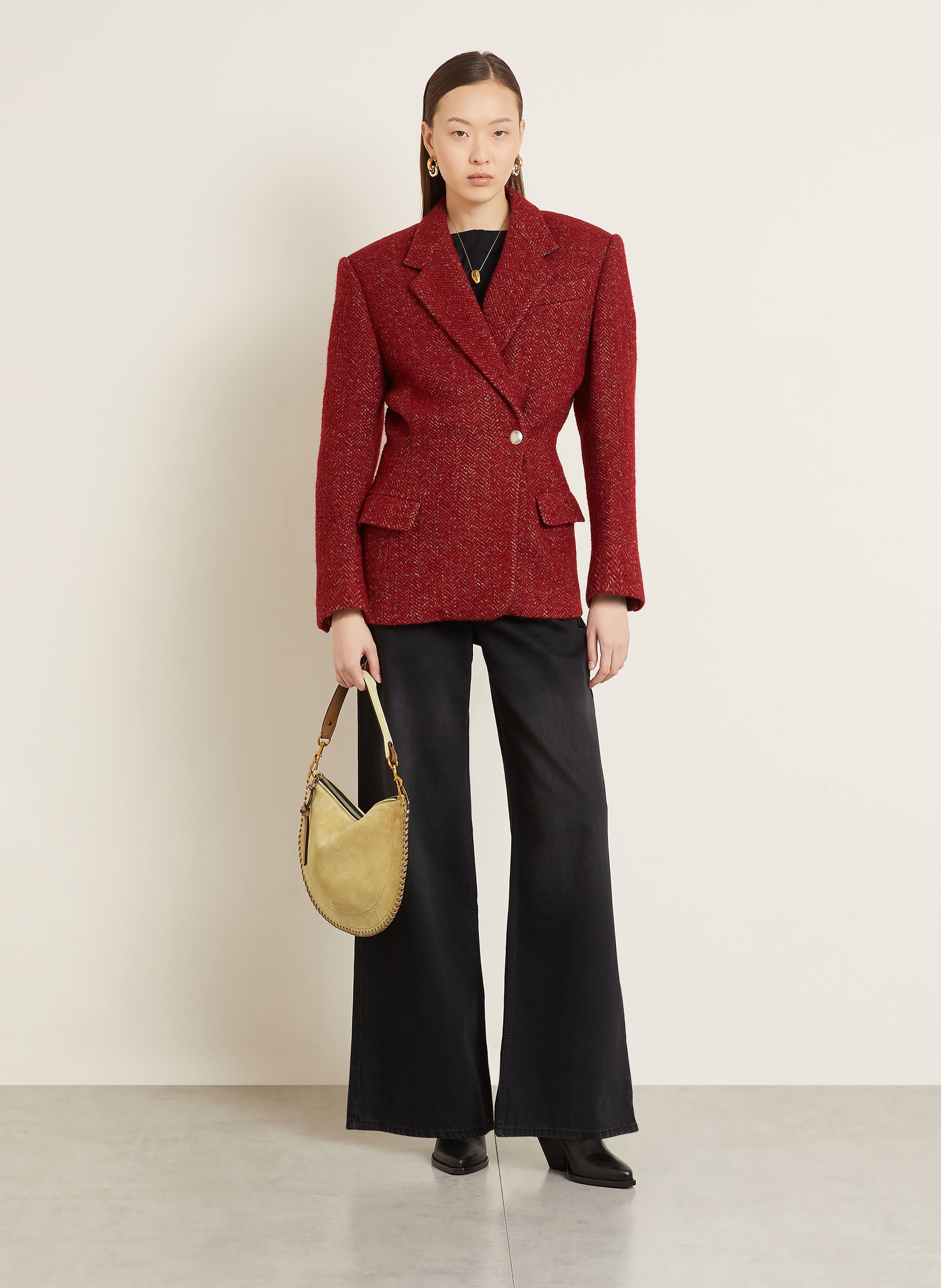 Thumbnail - Isabel Marant Umhängetasche Oskan beige