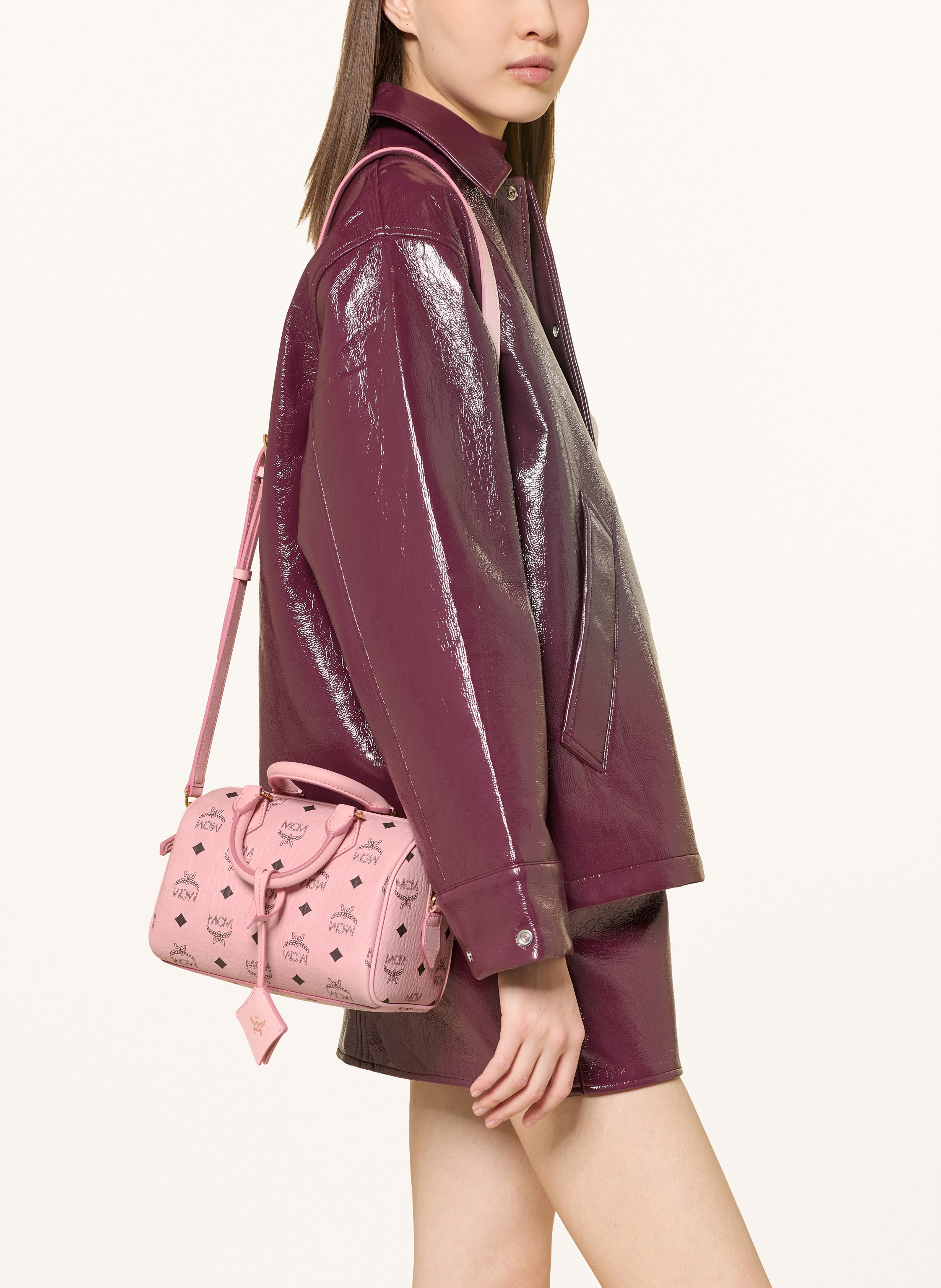 Thumbnail - Mcm Handtasche Ella Vi Boston Small schwarz