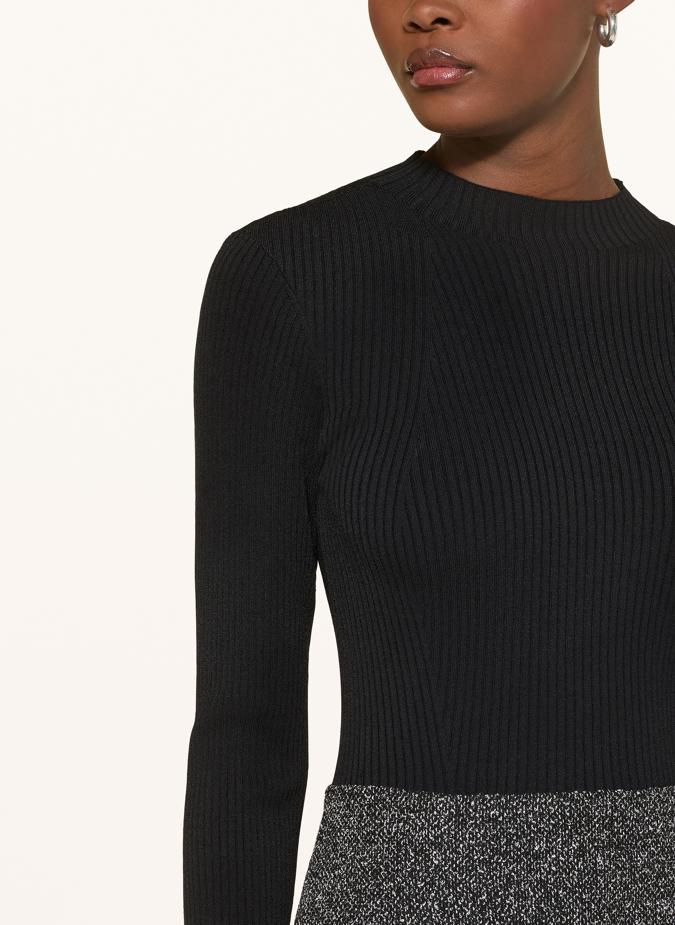 Thumbnail - Ted Baker Kleid Ekaad Im Materialmix Mit 3/4-Arm schwarz