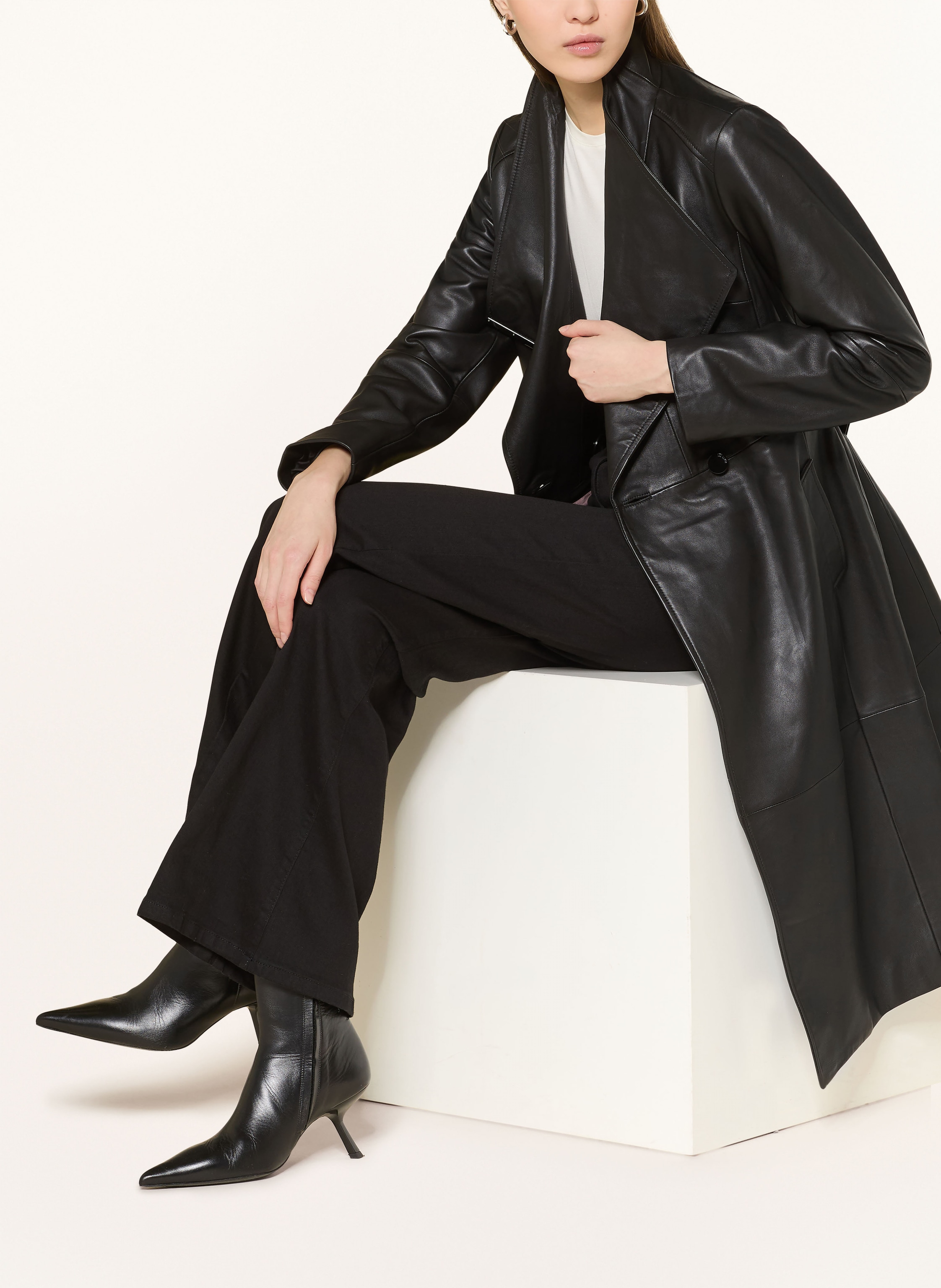 Thumbnail - Ted Baker Ledermantel Rosmia schwarz