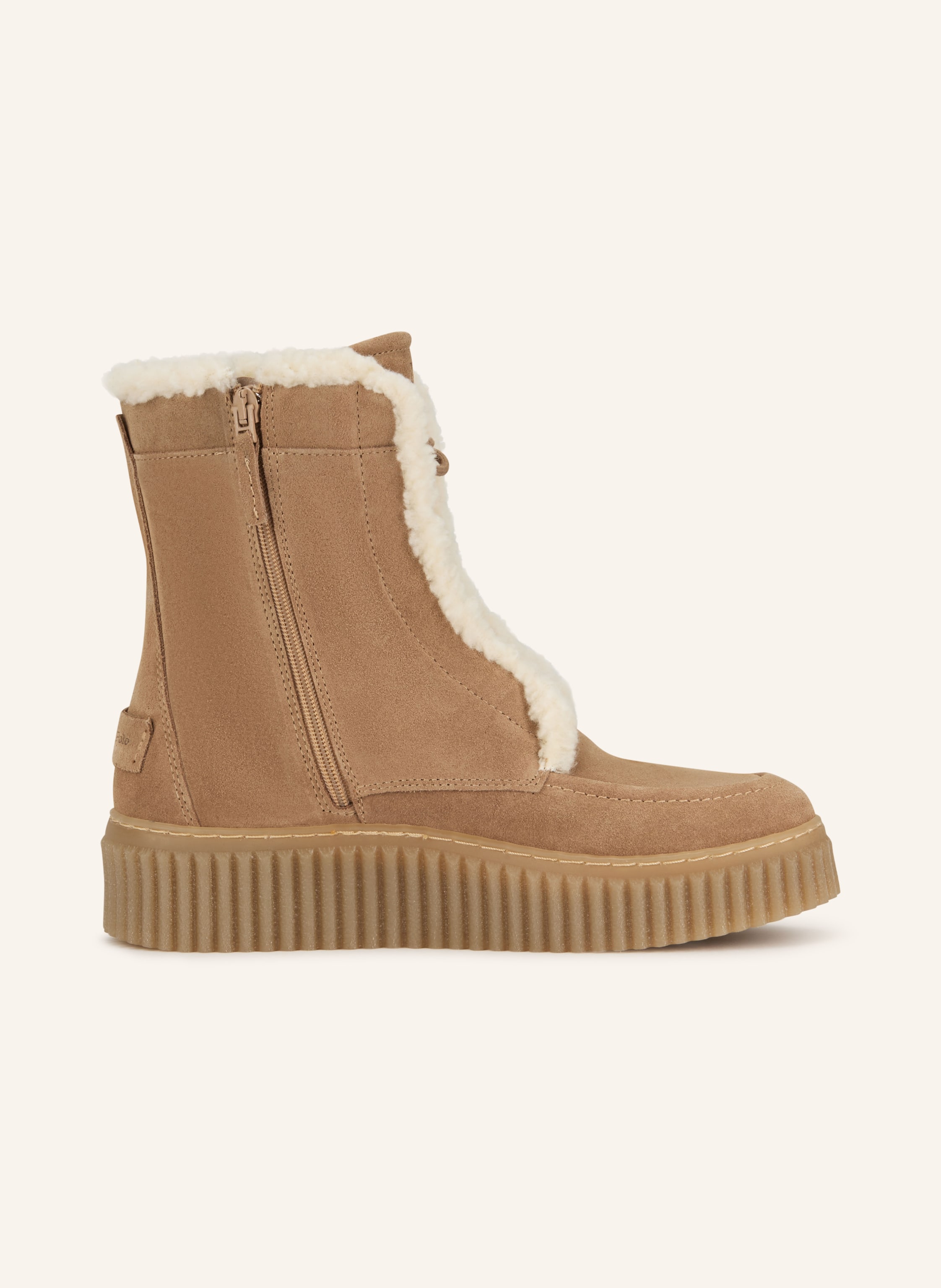 Thumbnail - Marc O'polo Plateau-Boots beige