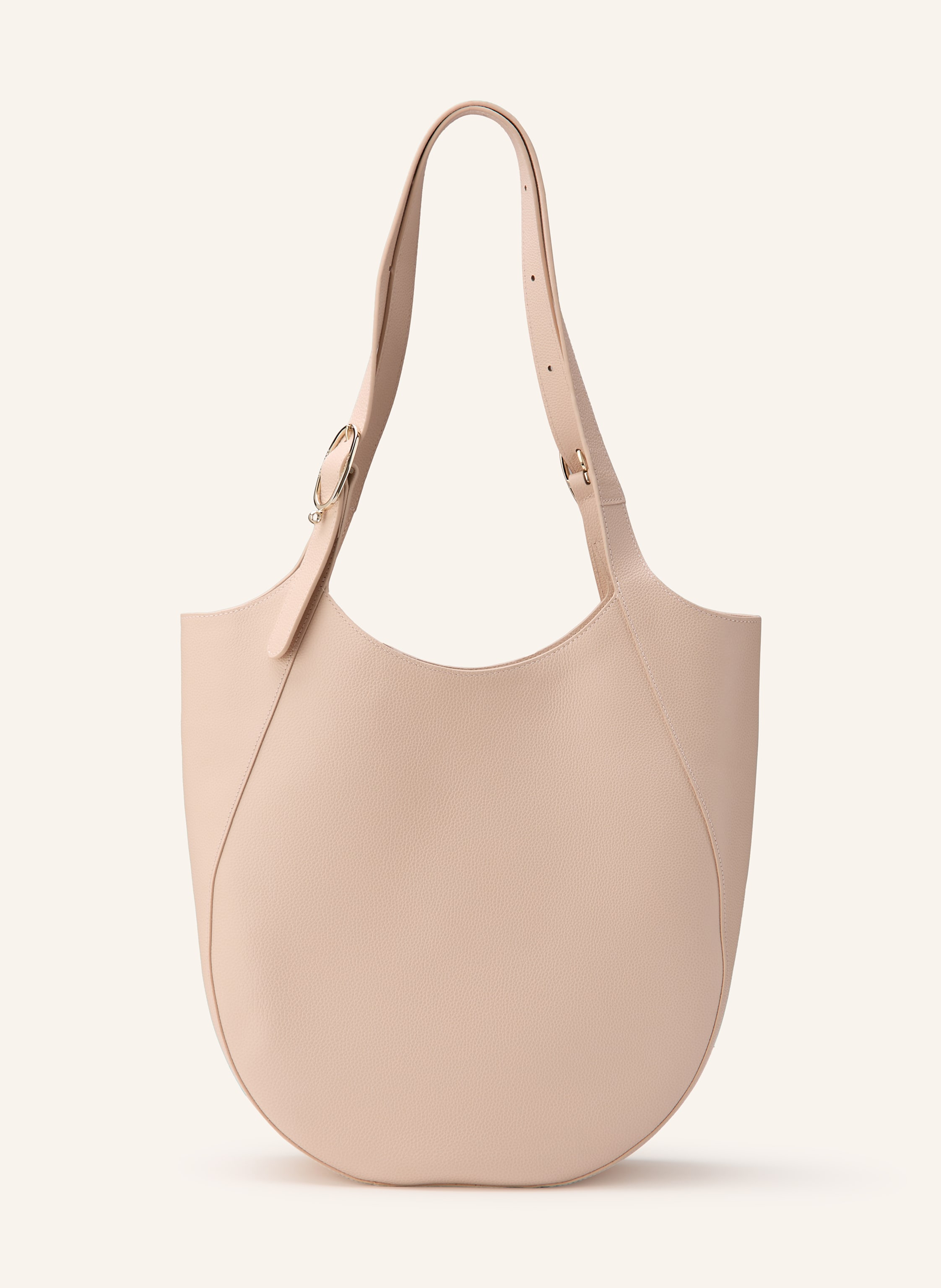 Longchamp Genarbtes Leder. Schließt mit Magnetverschluss. Zwei Tragegriffe. Innen ein Hauptfach. Innenfach mit Reißverschluss. Verstärkter Taschenboden. Label-Prägung auf der Front in creme
