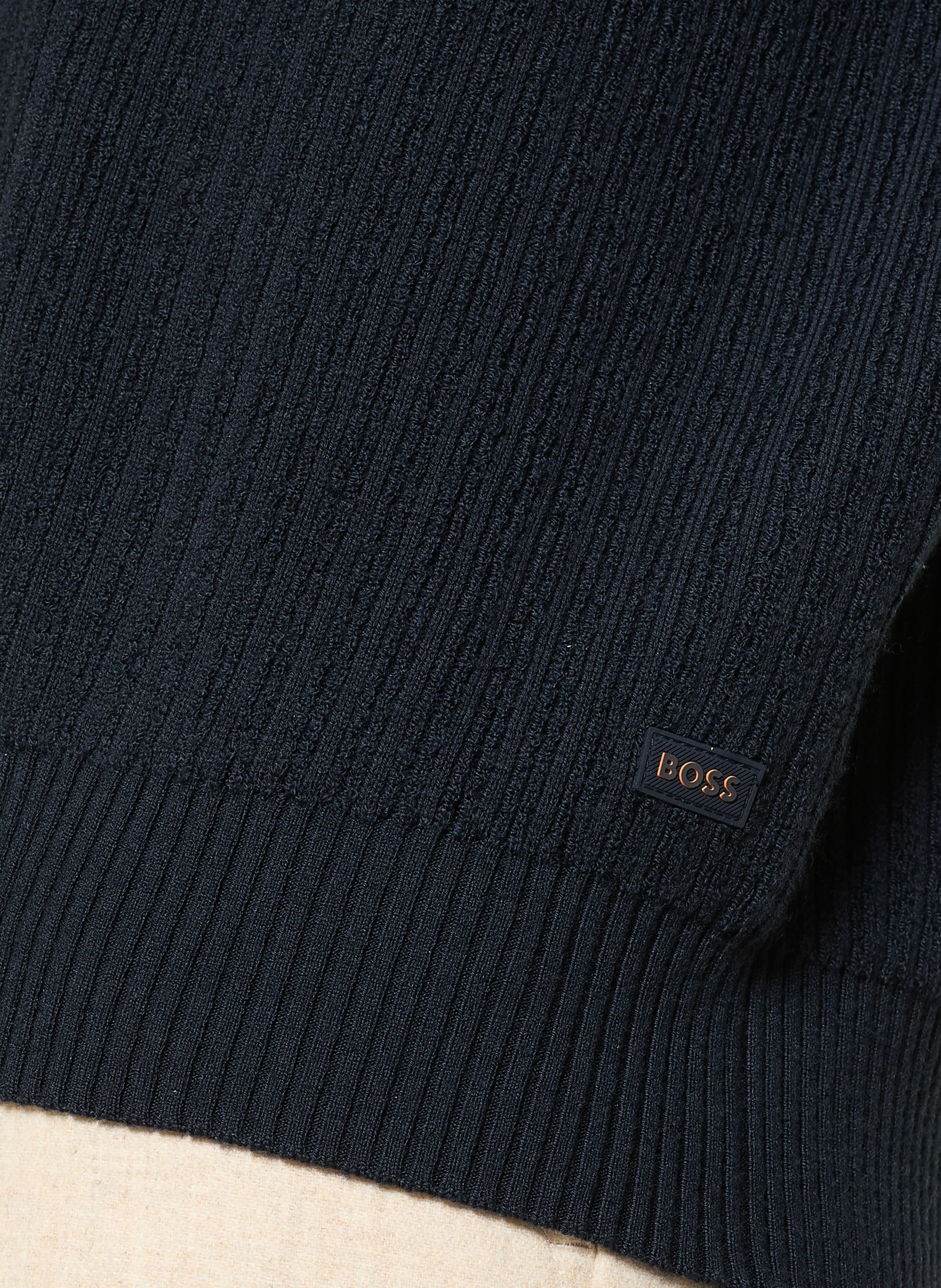 Thumbnail - Boss Strick-Poloshirt Kotorpolo blau