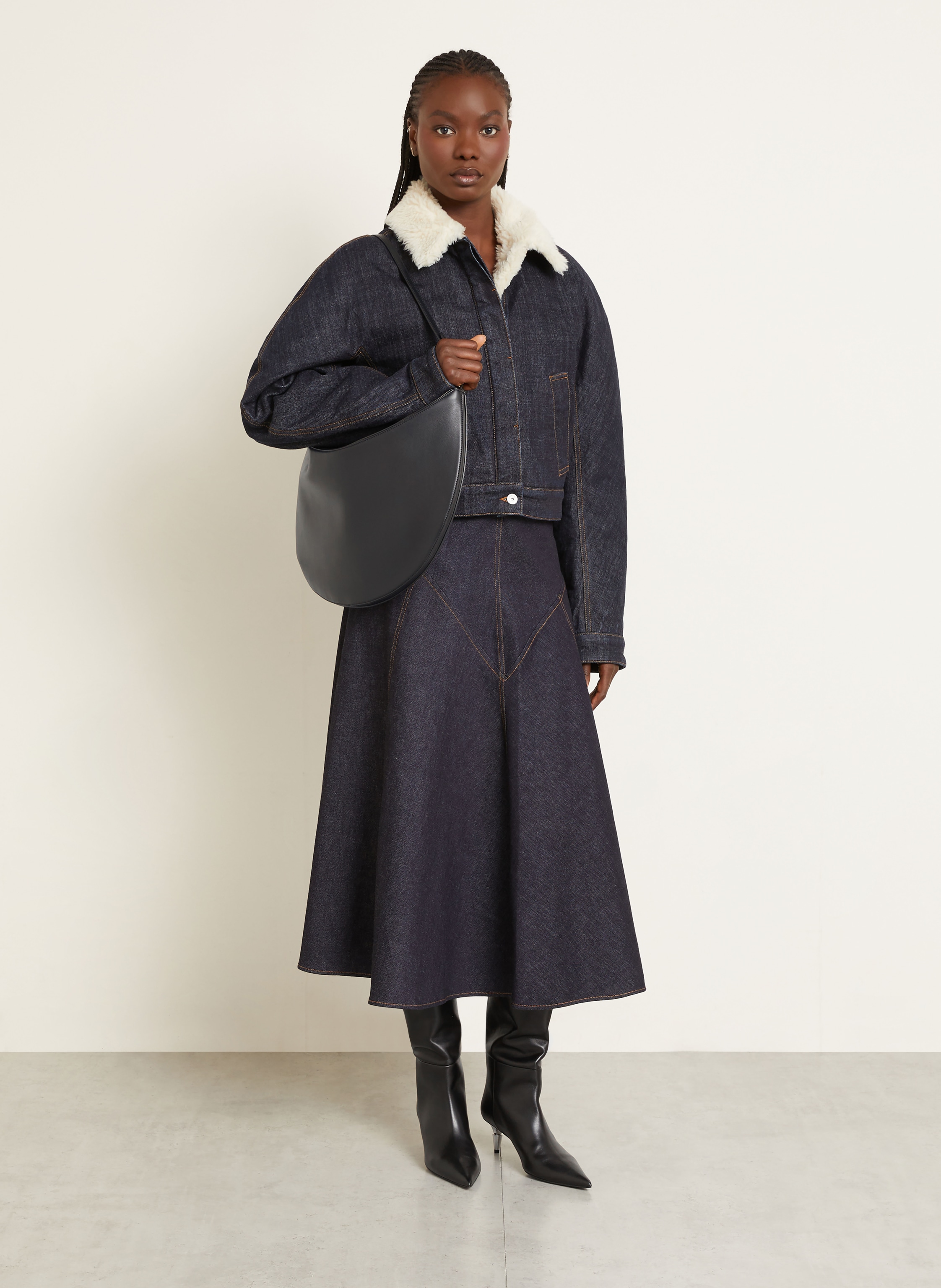 Thumbnail - Jacquemus Schultertasche Le Calisso Rond schwarz