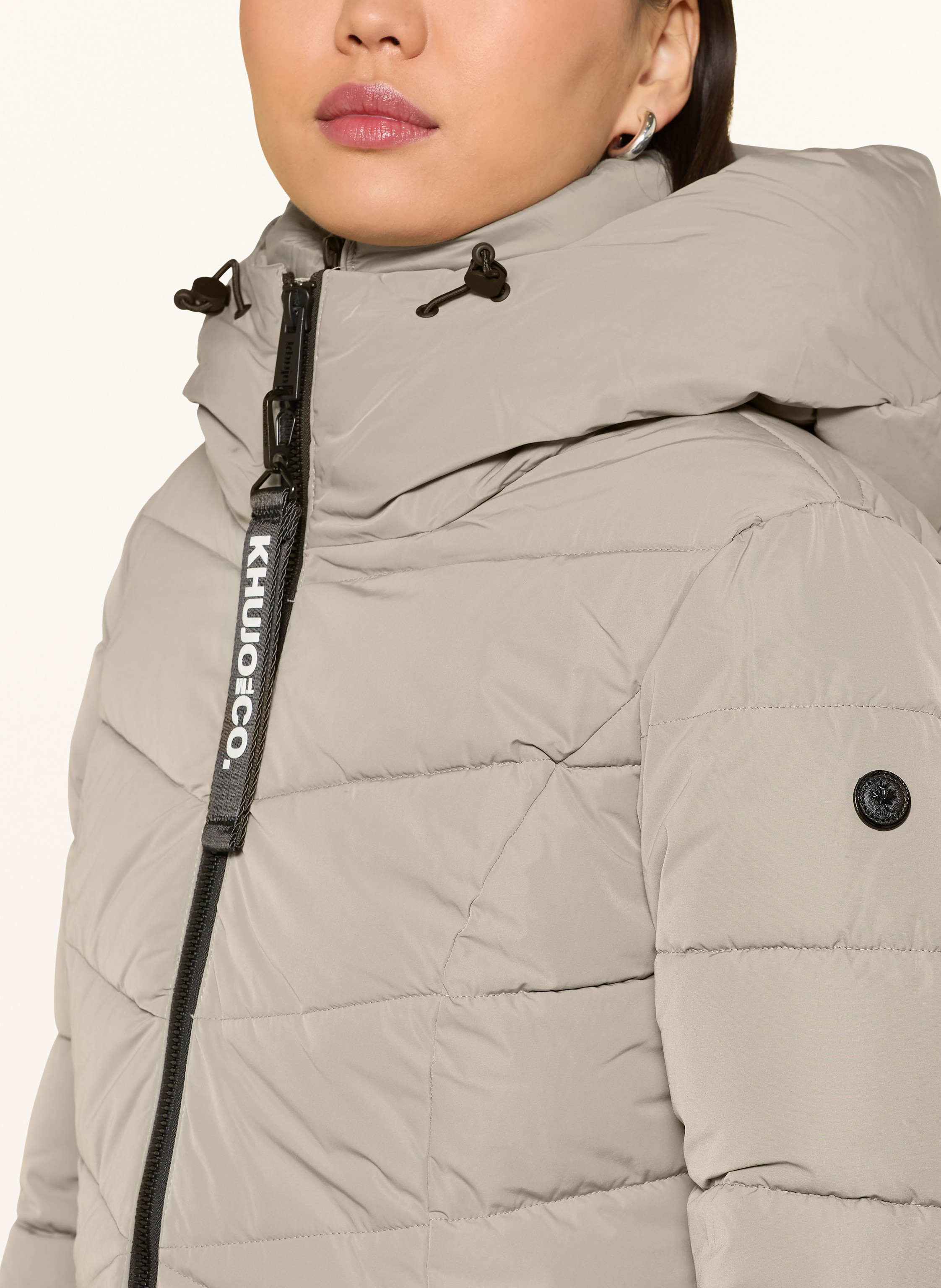 Thumbnail - Khujo Steppmantel Dier Mit Abnehmbarer Blende gruen