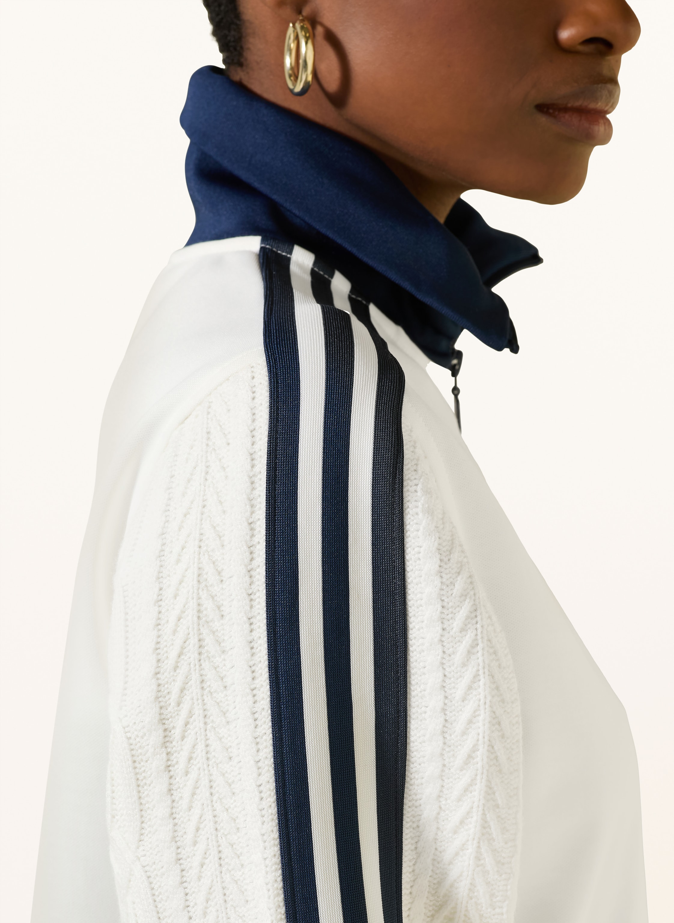Thumbnail - Adidas Originals Sweatjacke Knit Classic Im Materialmix weiss