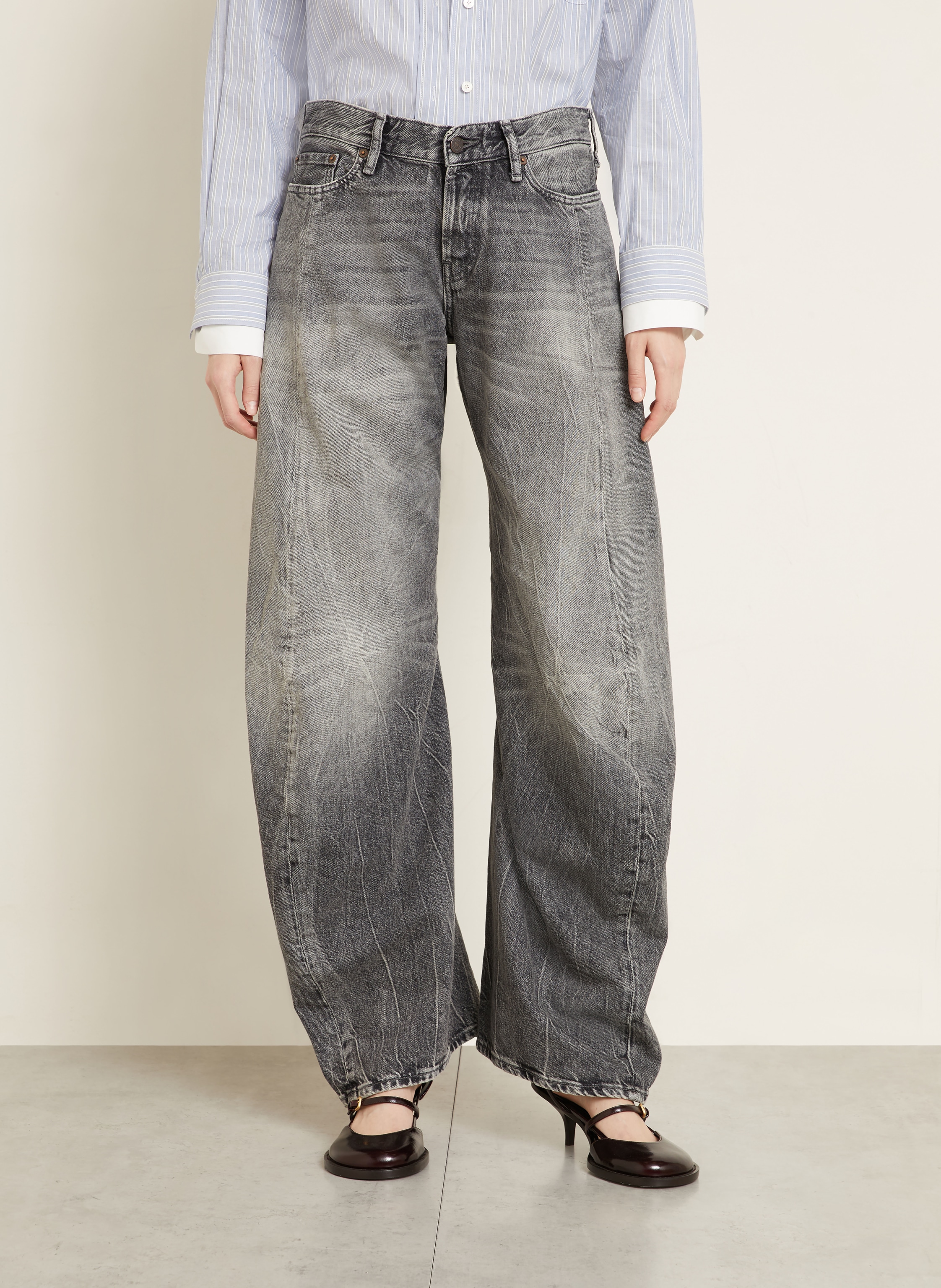 Thumbnail - Acne Studios Barrel Jeans schwarz
