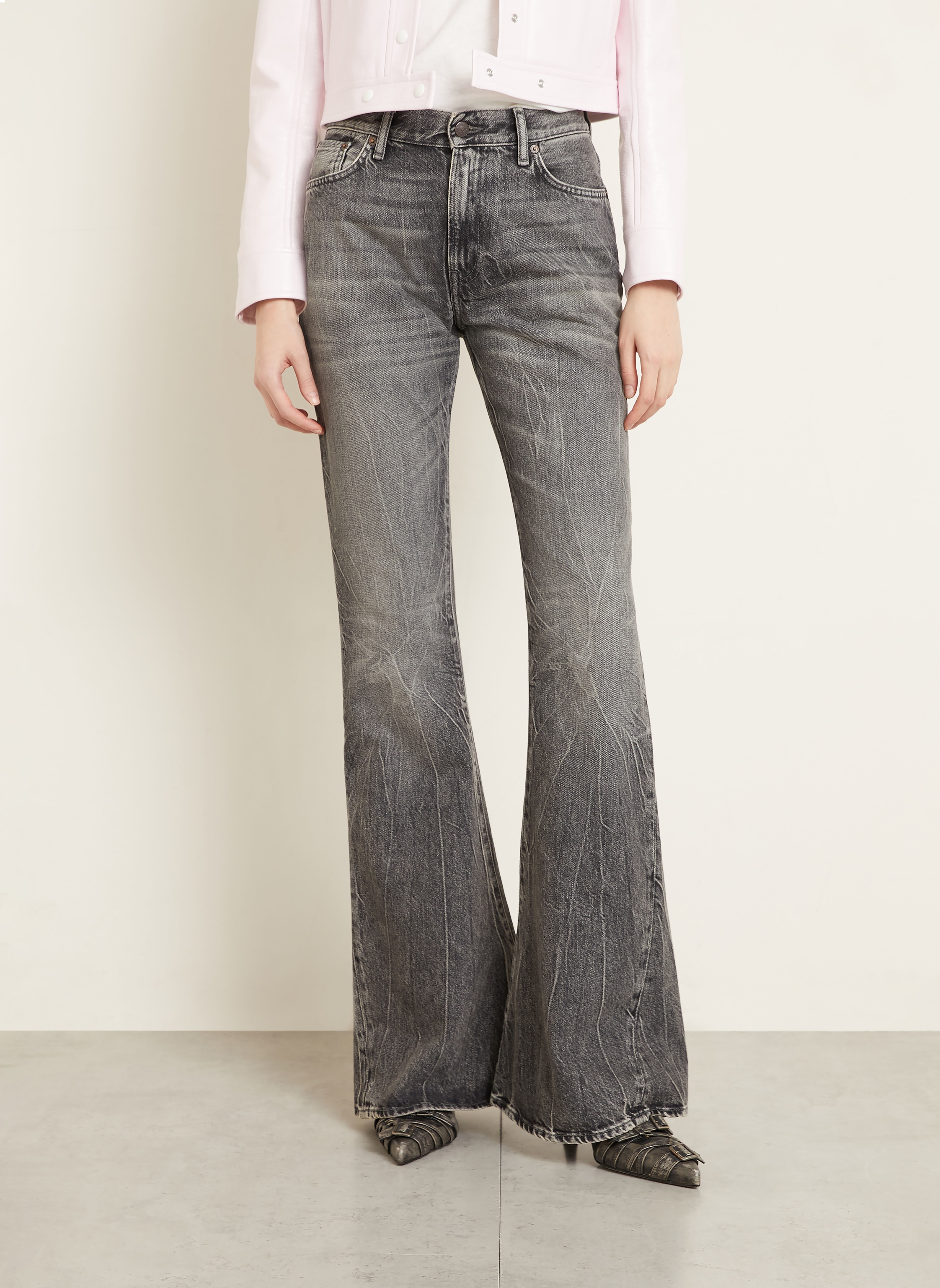 Thumbnail - Acne Studios Flared Jeans schwarz