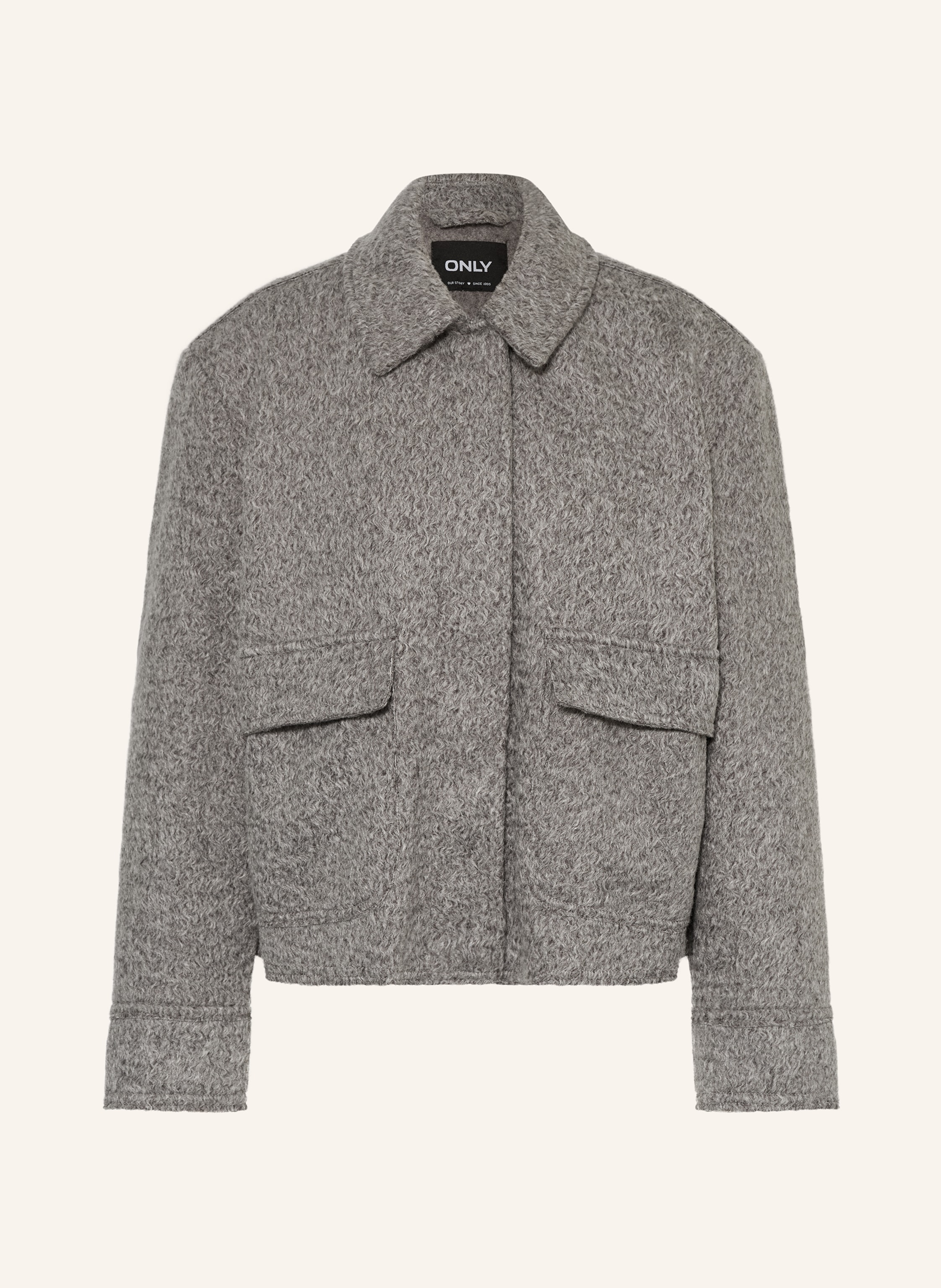 Only Bouclé-Blouson grau