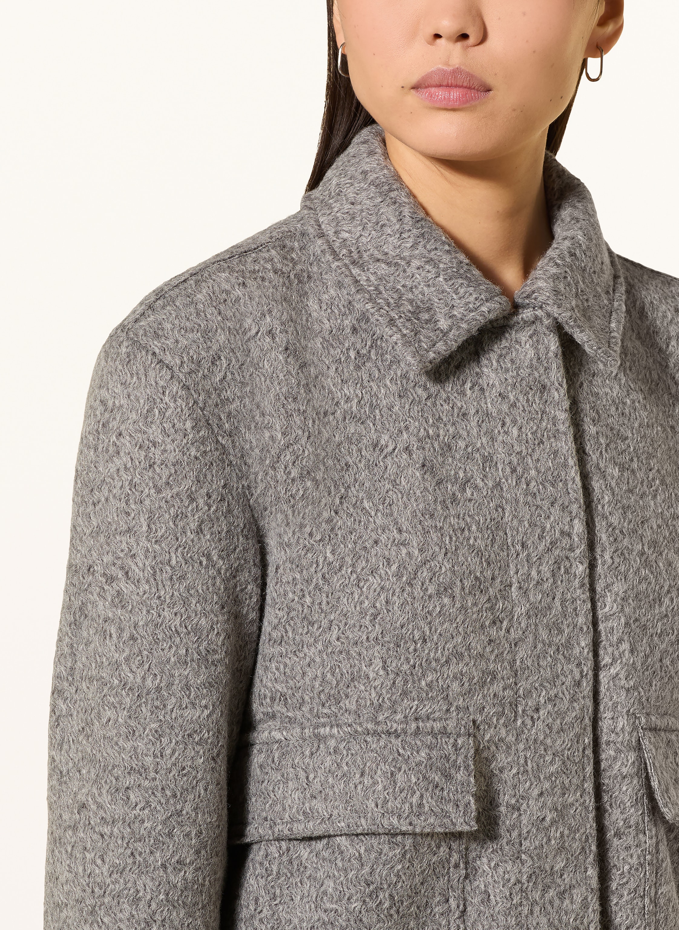 Thumbnail - Only Bouclé-Blouson grau