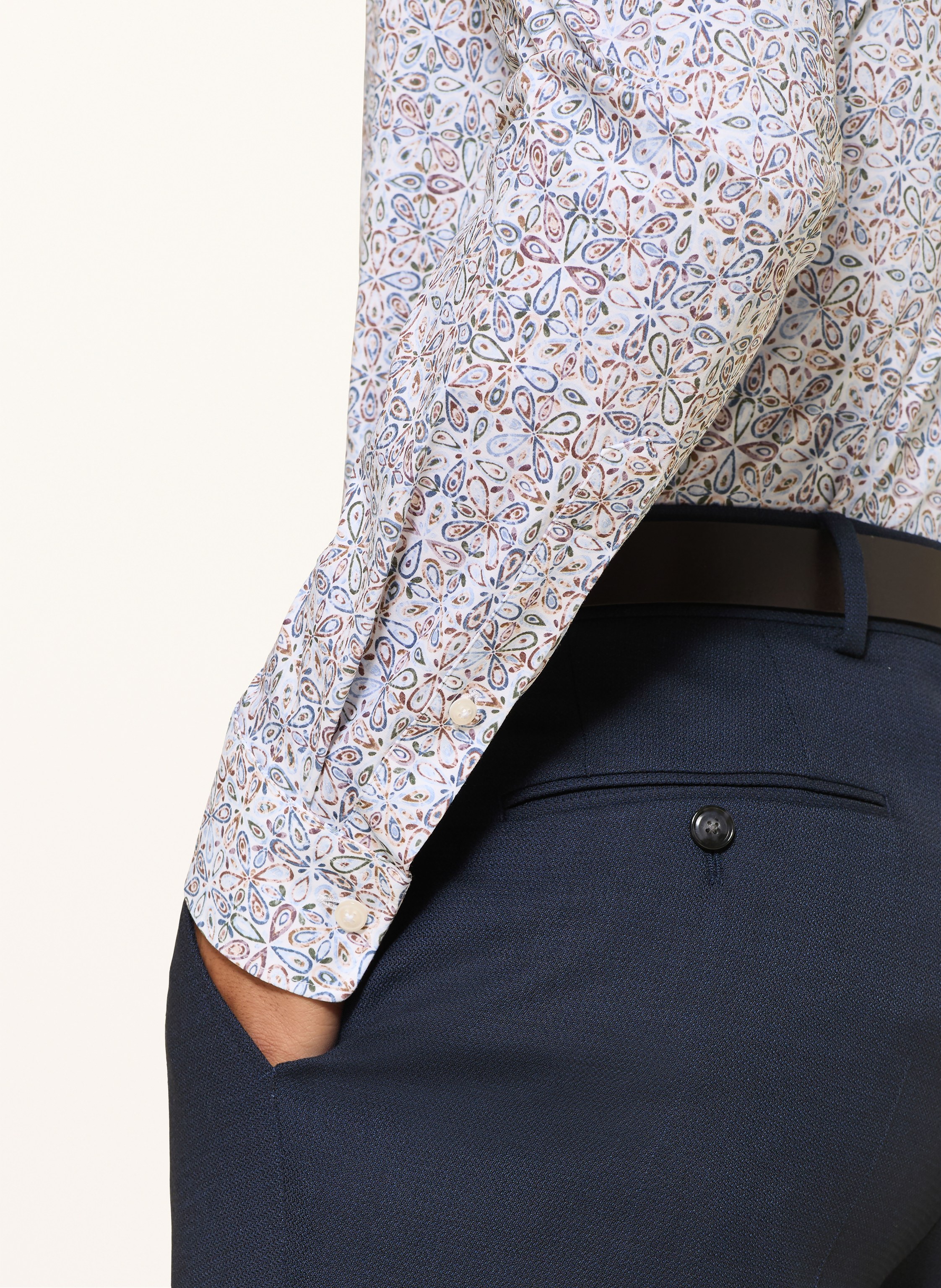 Thumbnail - Olymp Jerseyhemd Luxor 24/Seven Modern Fit blau