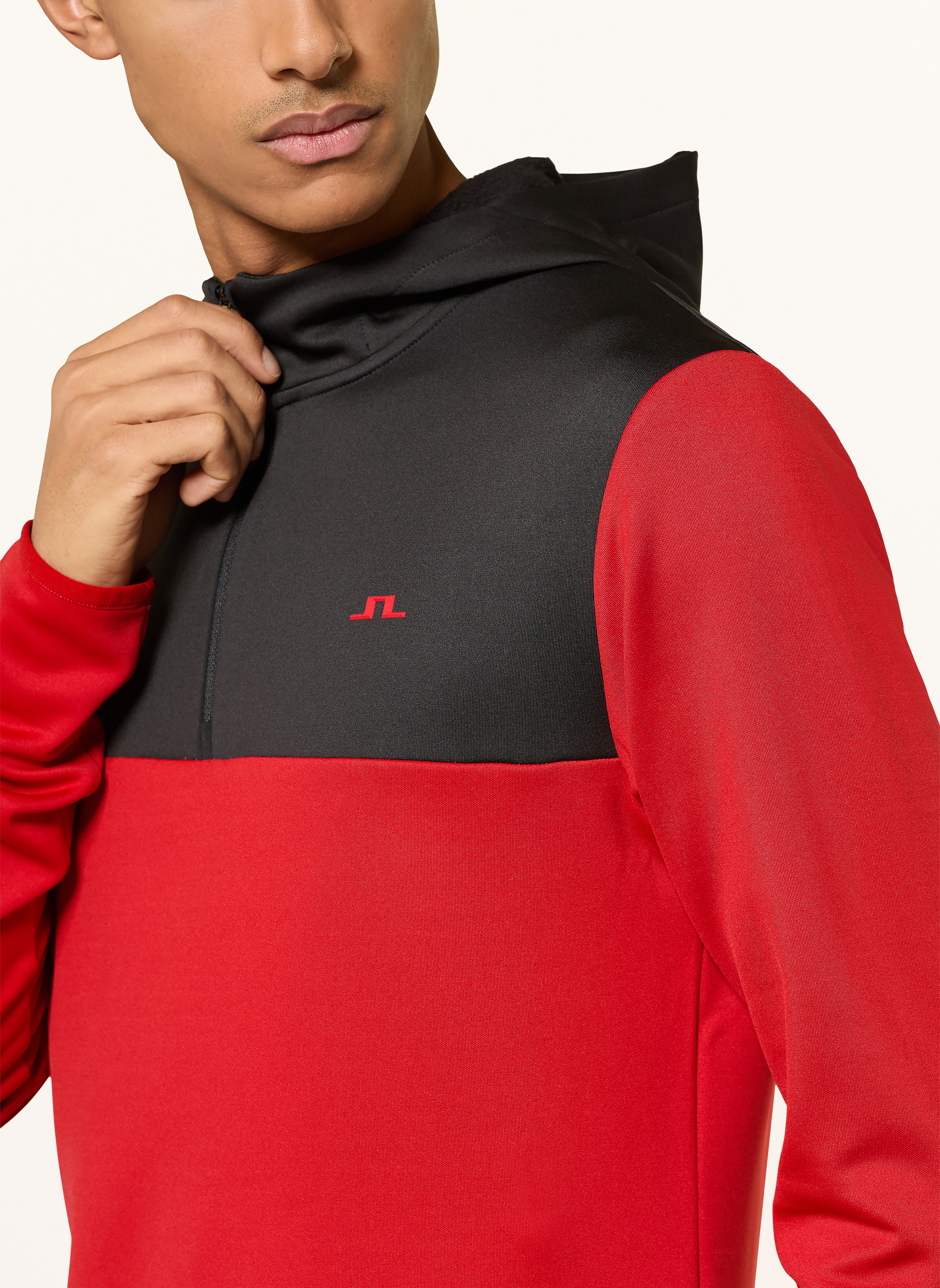 Thumbnail - J.Lindeberg Funktionshoodie rot