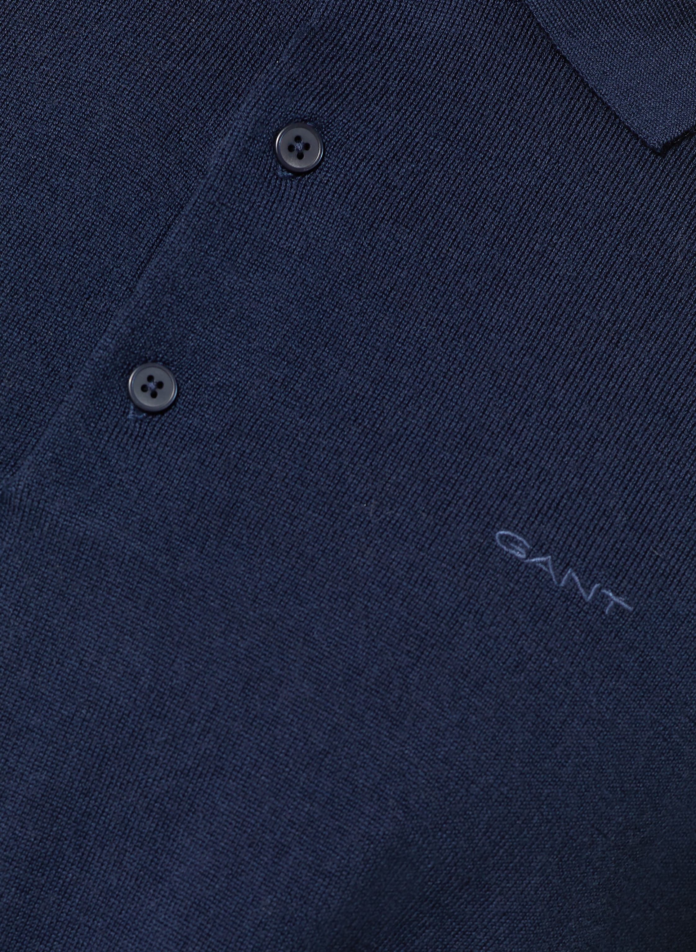 Thumbnail - Gant Strick-Poloshirt Regular Fit Aus Merinowolle blau