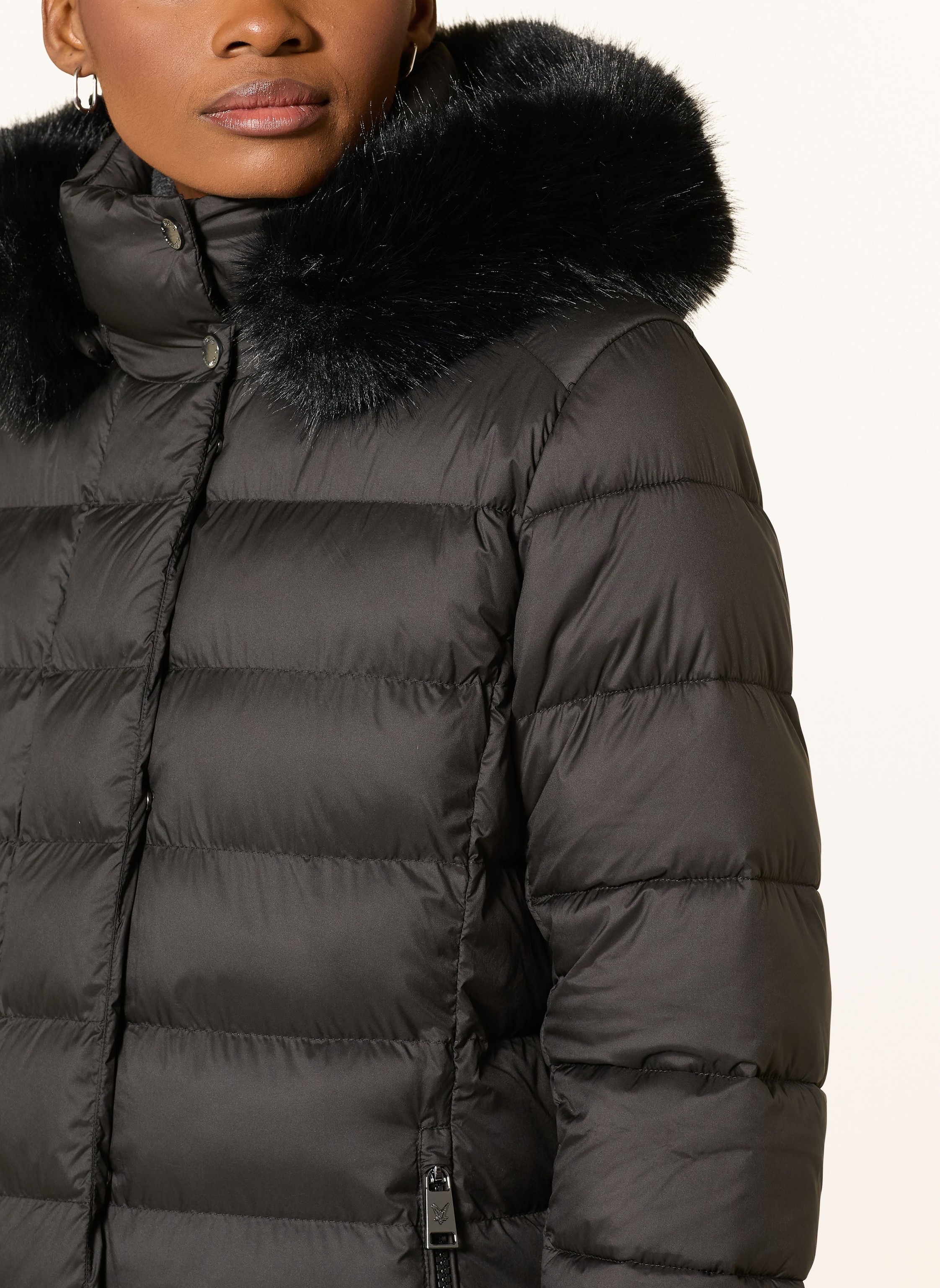 Thumbnail - Fuchs Schmitt Steppjacke Mit Kunstfell Und Abnehmbarer Kapuze schwarz