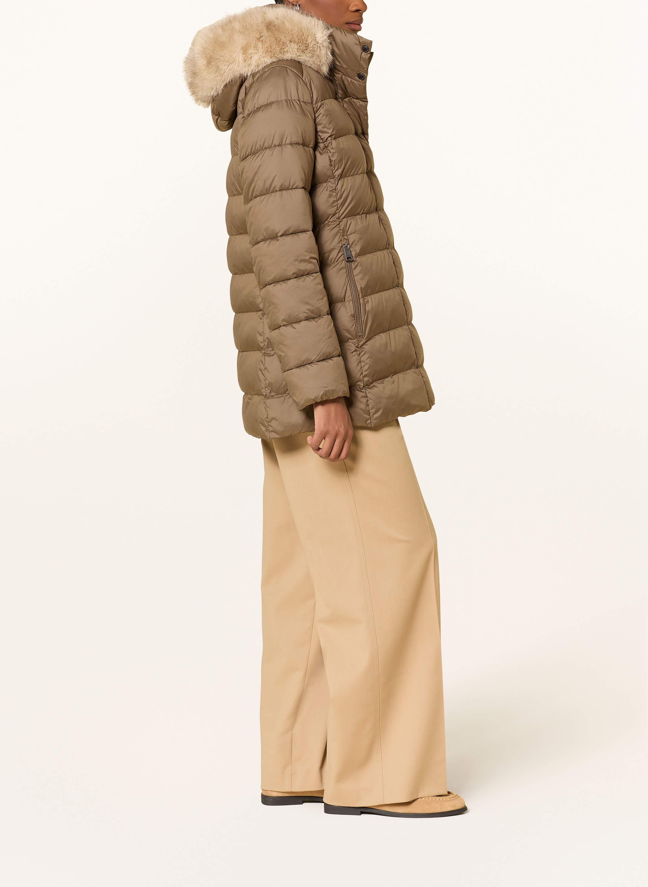 Thumbnail - Fuchs Schmitt Steppjacke Mit Kunstfell Und Abnehmbarer Kapuze gruen