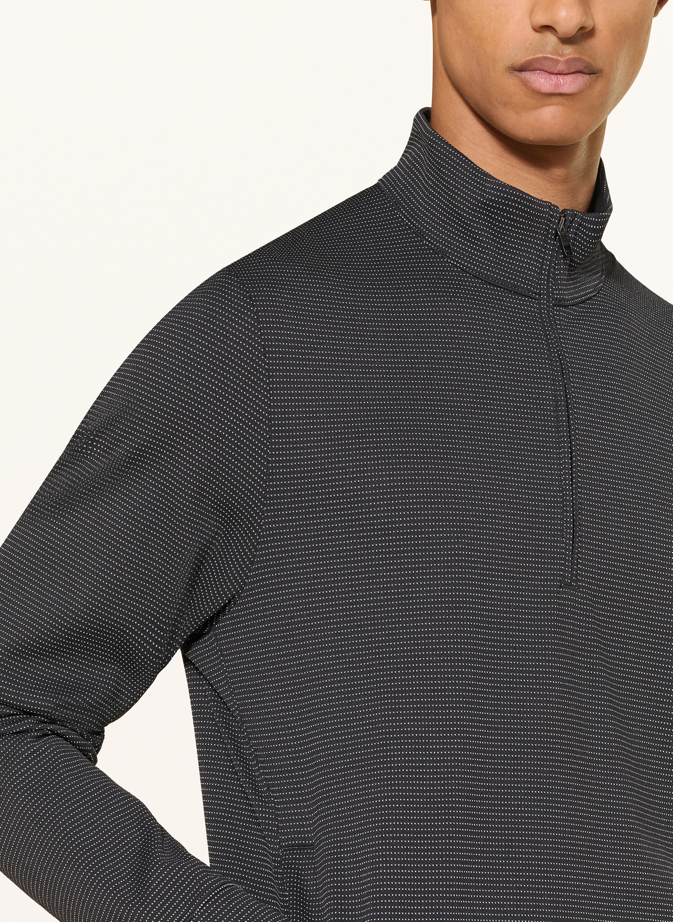 Thumbnail - Lululemon Laufshirt Reflective Knit Half Zip schwarz