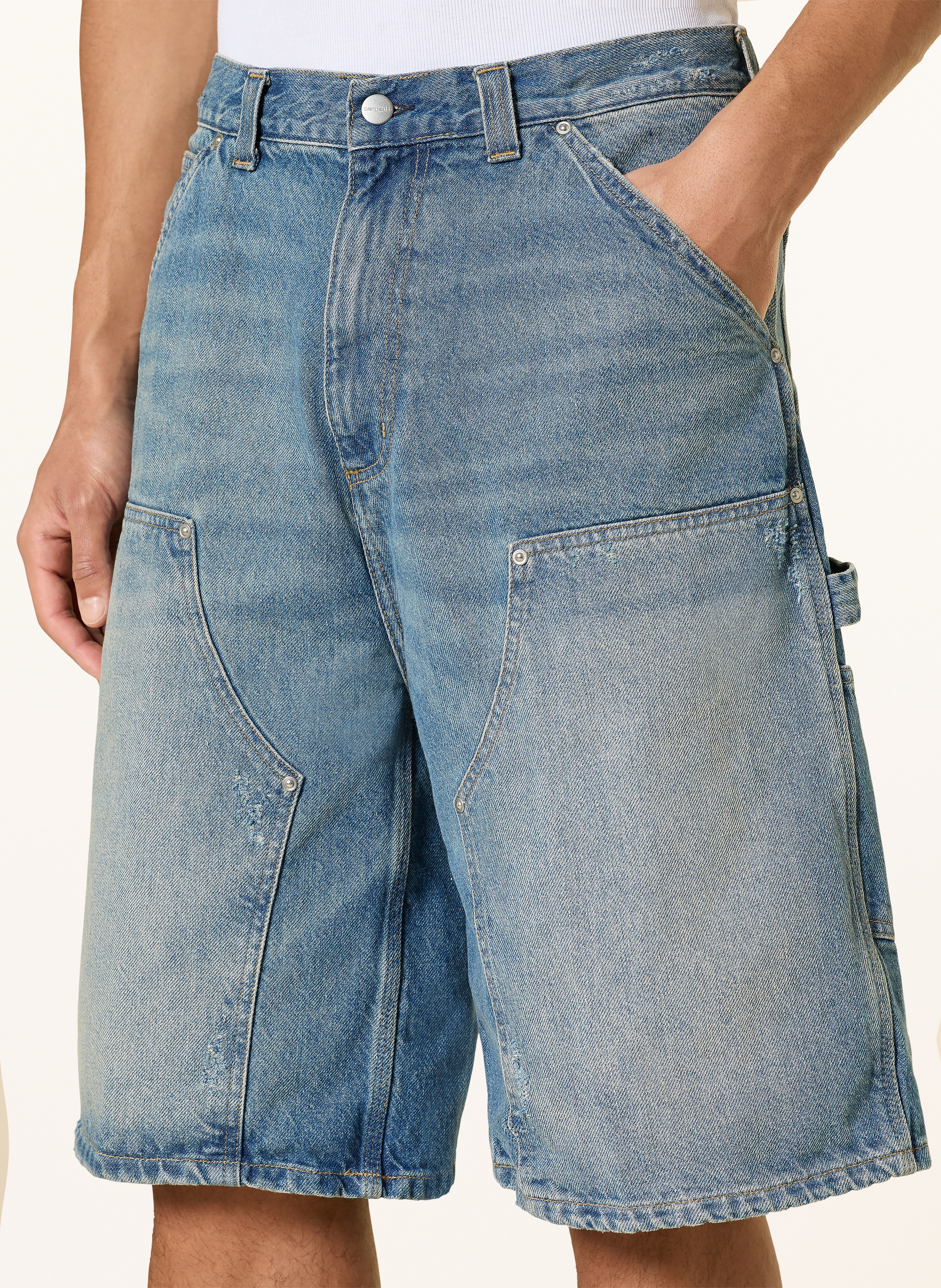Thumbnail - Carhartt Wip Jeansshorts Og Aden Wide Fit blau