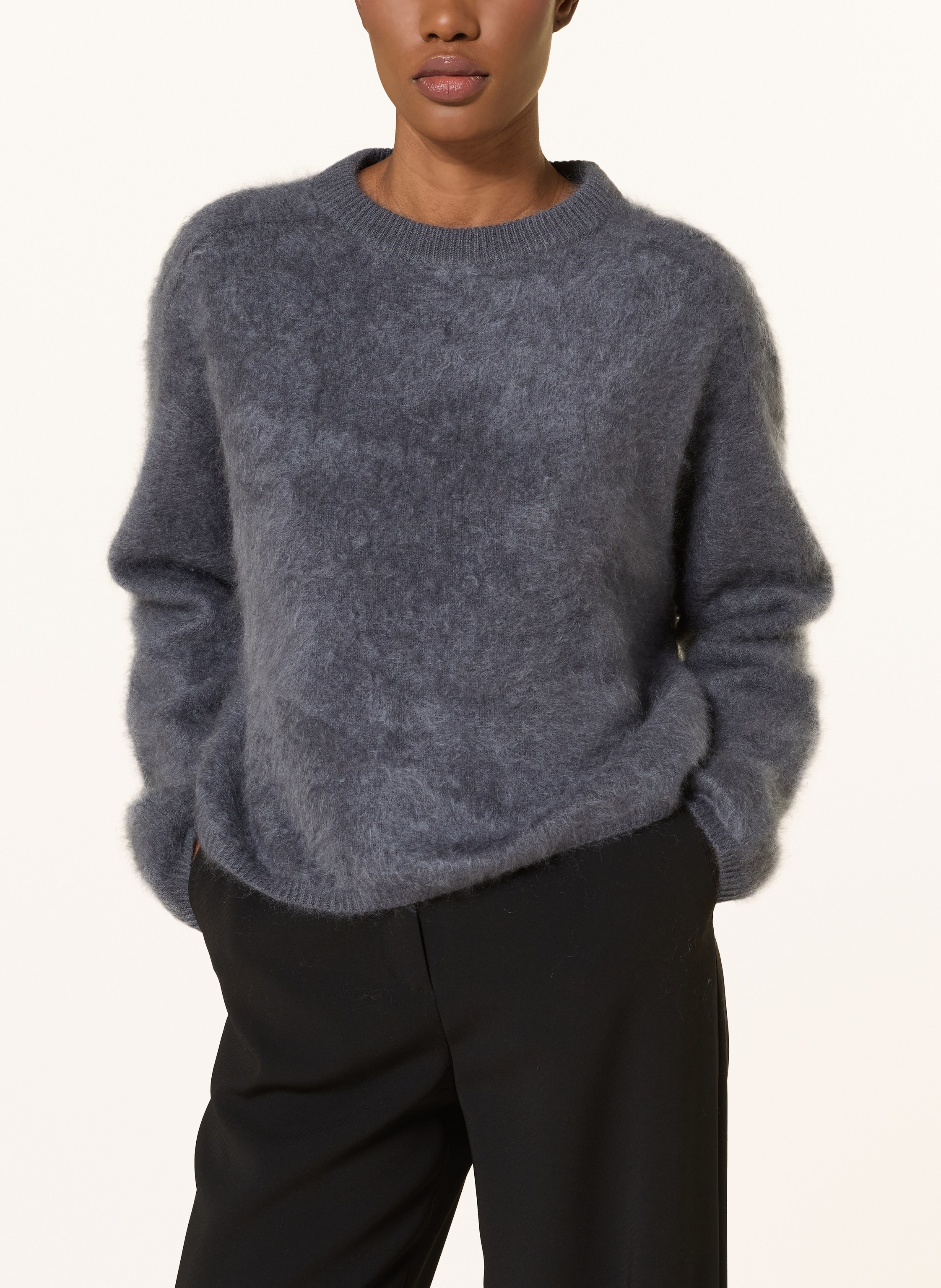 Thumbnail - Soft Goat Cashmere-Pullover grau