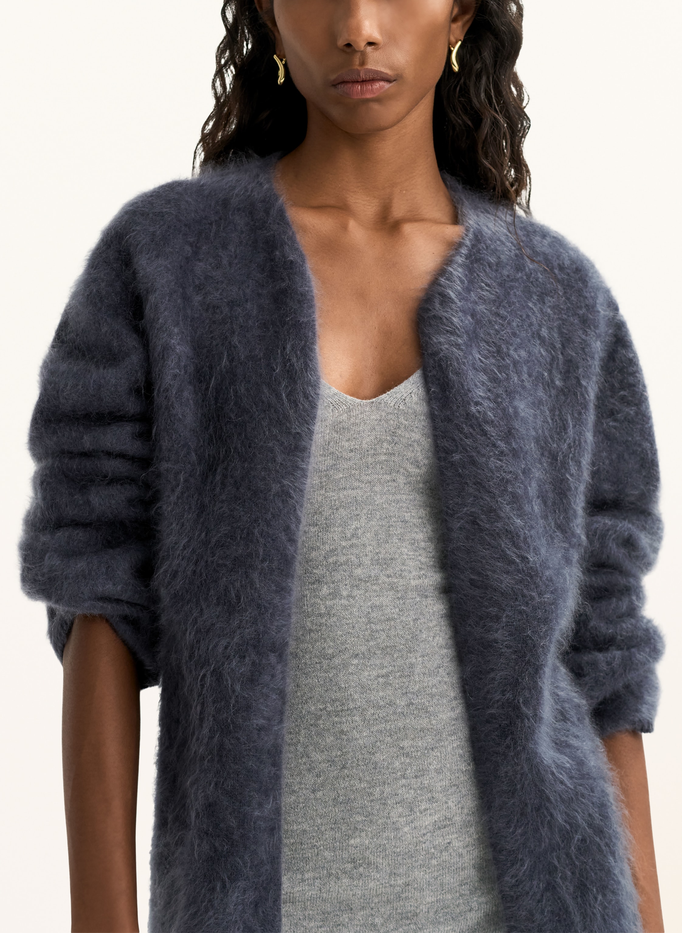 Thumbnail - Soft Goat Strickhülle Aus Cashmere grau