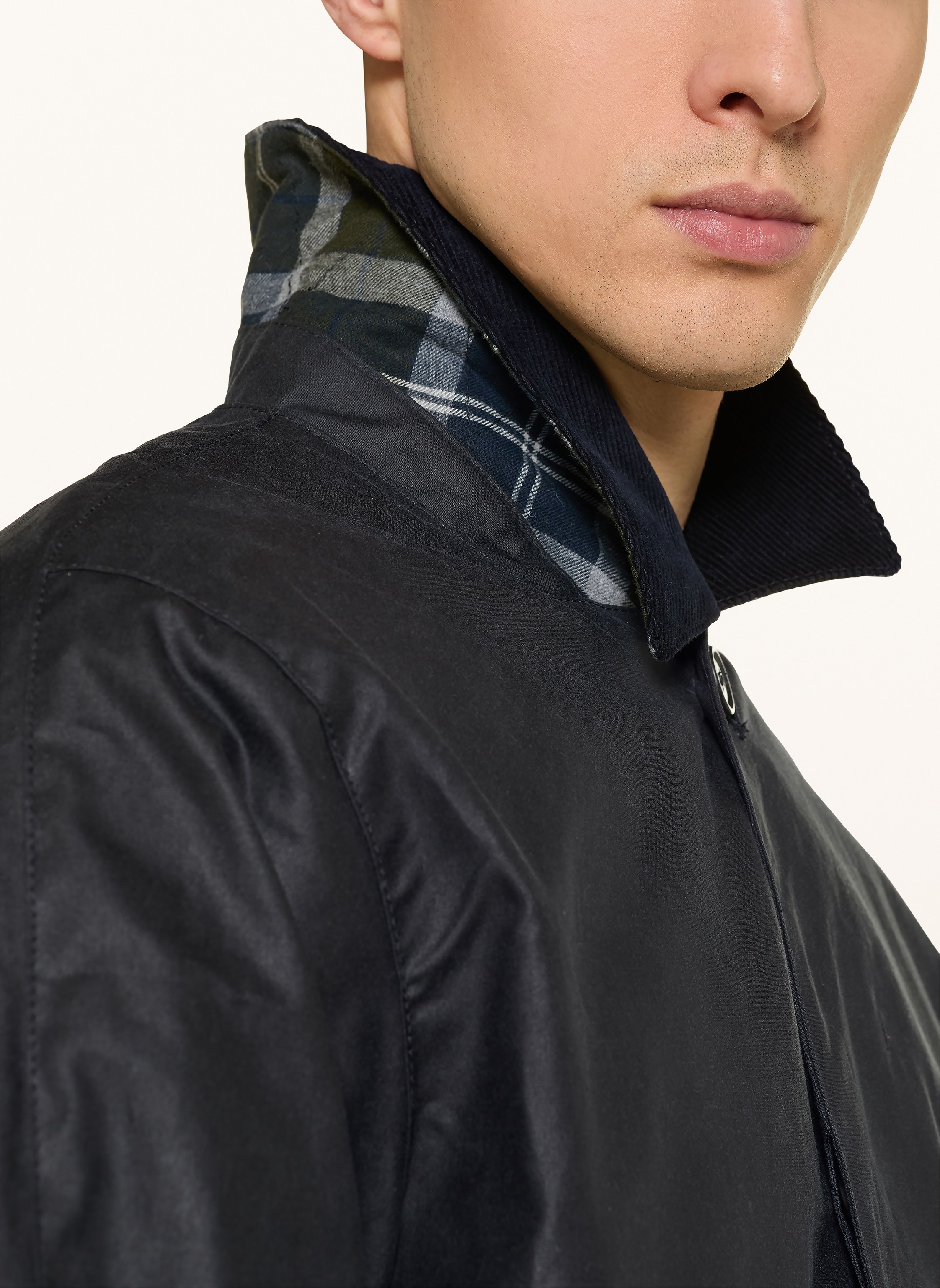 Thumbnail - Barbour Jacke Lorden Wax Mac blau