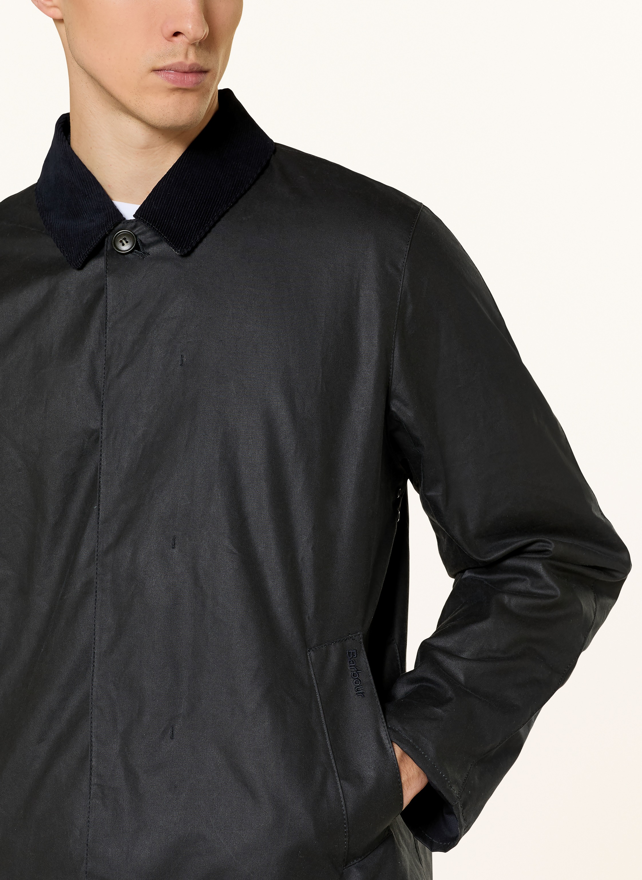 Thumbnail - Barbour Jacke Lorden Wax Mac blau