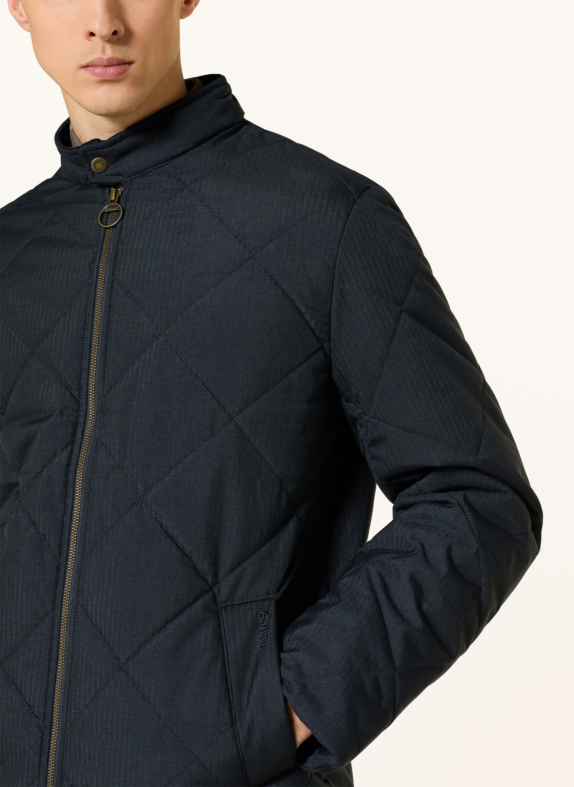 Thumbnail - Barbour Steppjacke Harrington Qlt blau