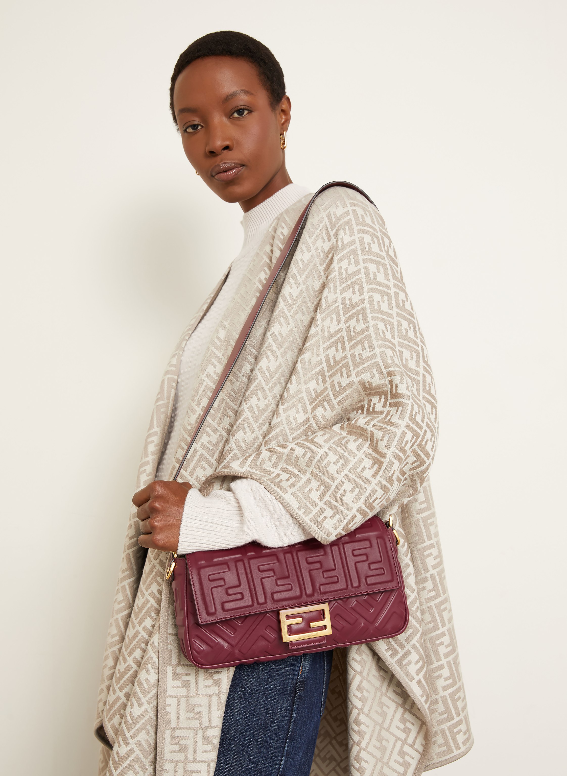 Thumbnail - Fendi Schultertasche Baguette Medium rot