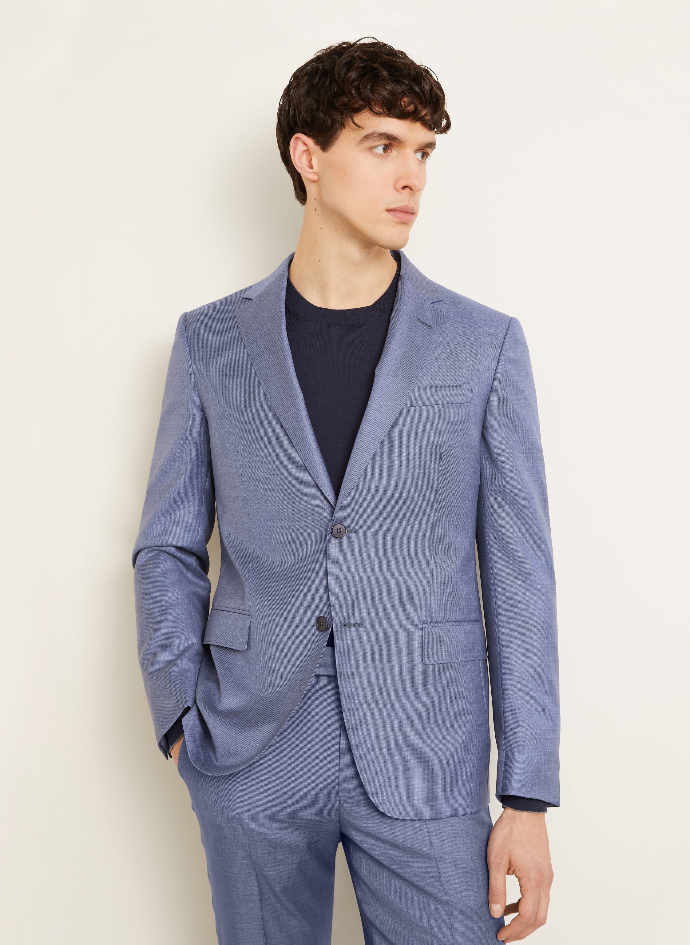 Thumbnail - Zegna Anzug Pinpoint Regular Fit blau