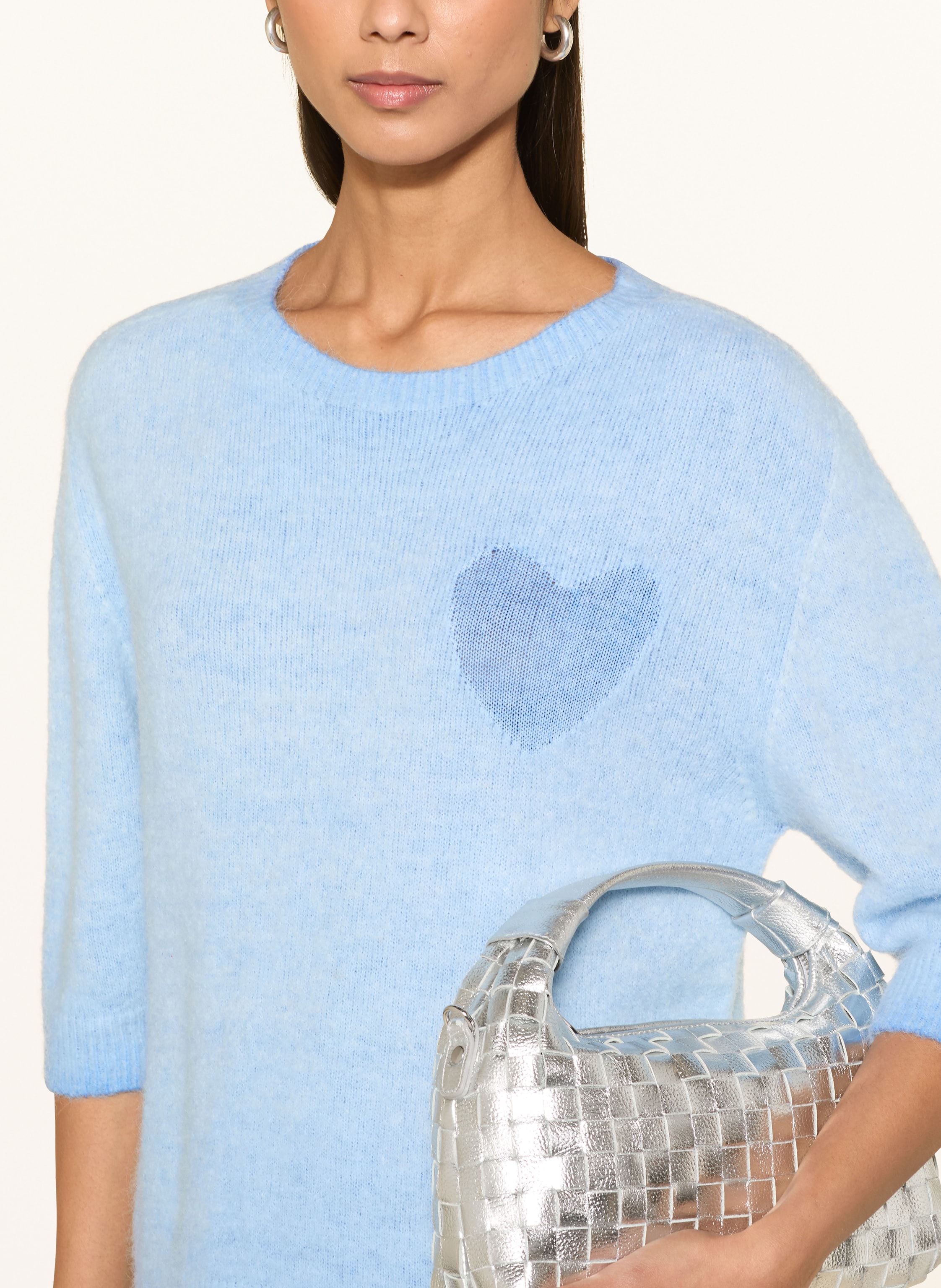 Thumbnail - Oui Pullover Mit 3/4-Arm blau