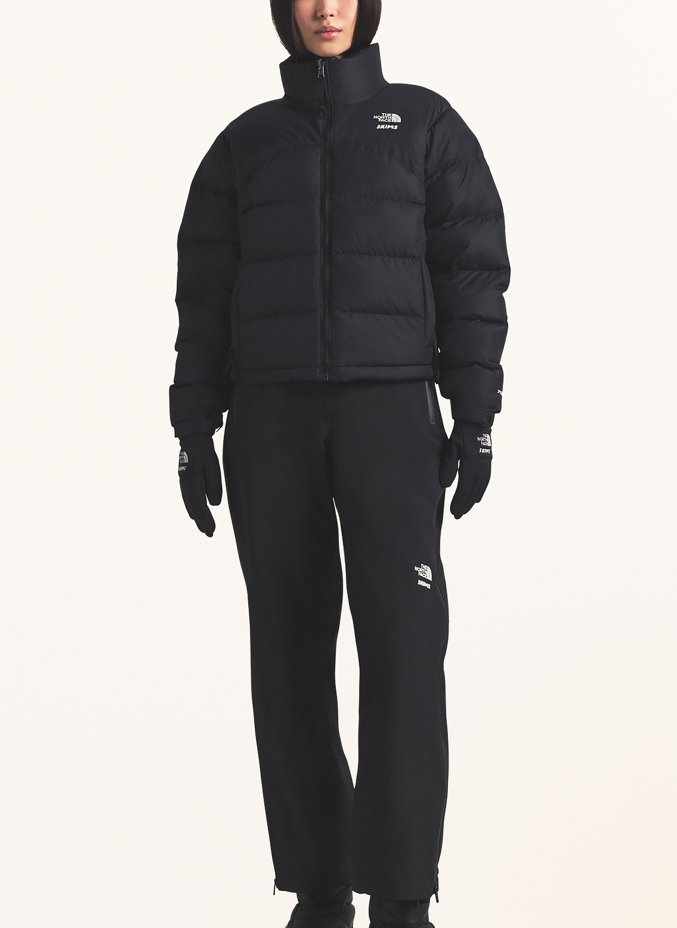 Thumbnail - The North Face X Skims Daunenjacke Tnf X Project K 2000 Retro Shrunken Nuptse schwarz