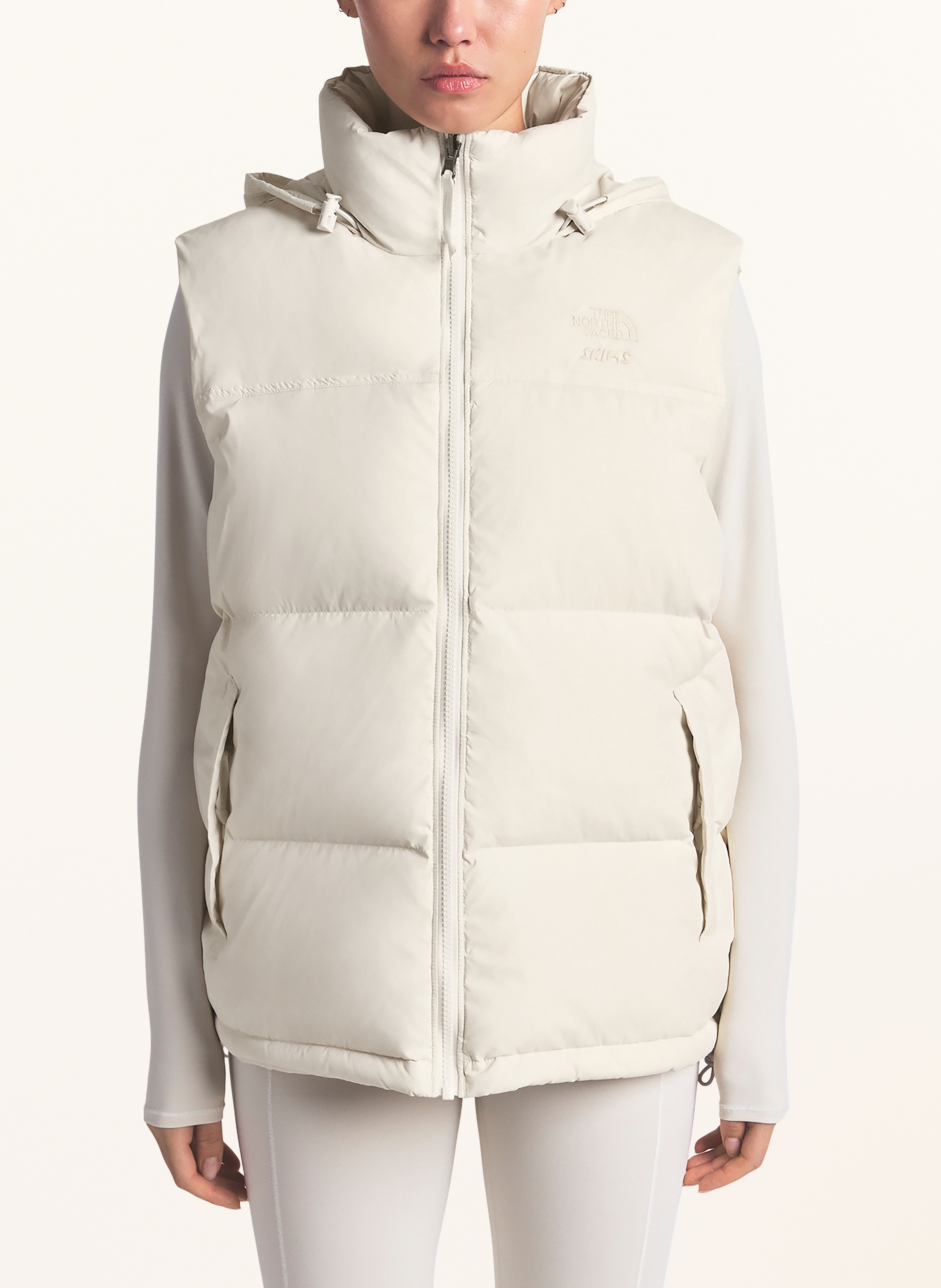 Thumbnail - The North Face X Skims Daunenweste Tnf X Project K Nuptse weiss