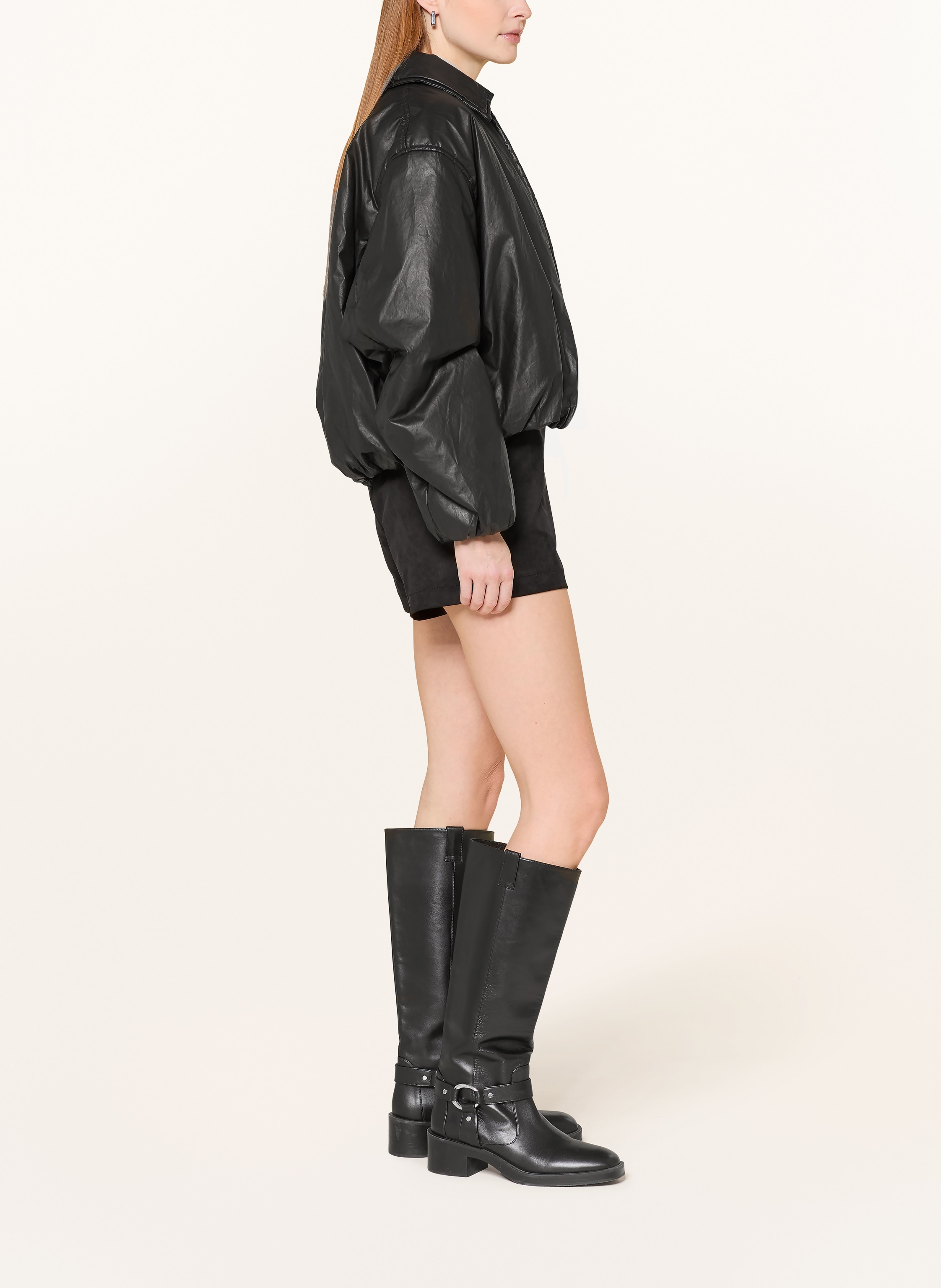 Thumbnail - Guess Shorts Erin In Lederoptik schwarz