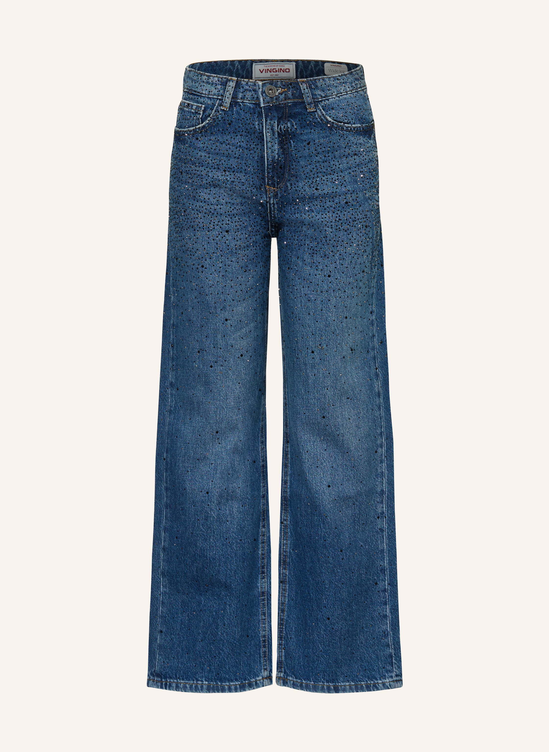 Vingino Jeans Mit Schmucksteinen blau