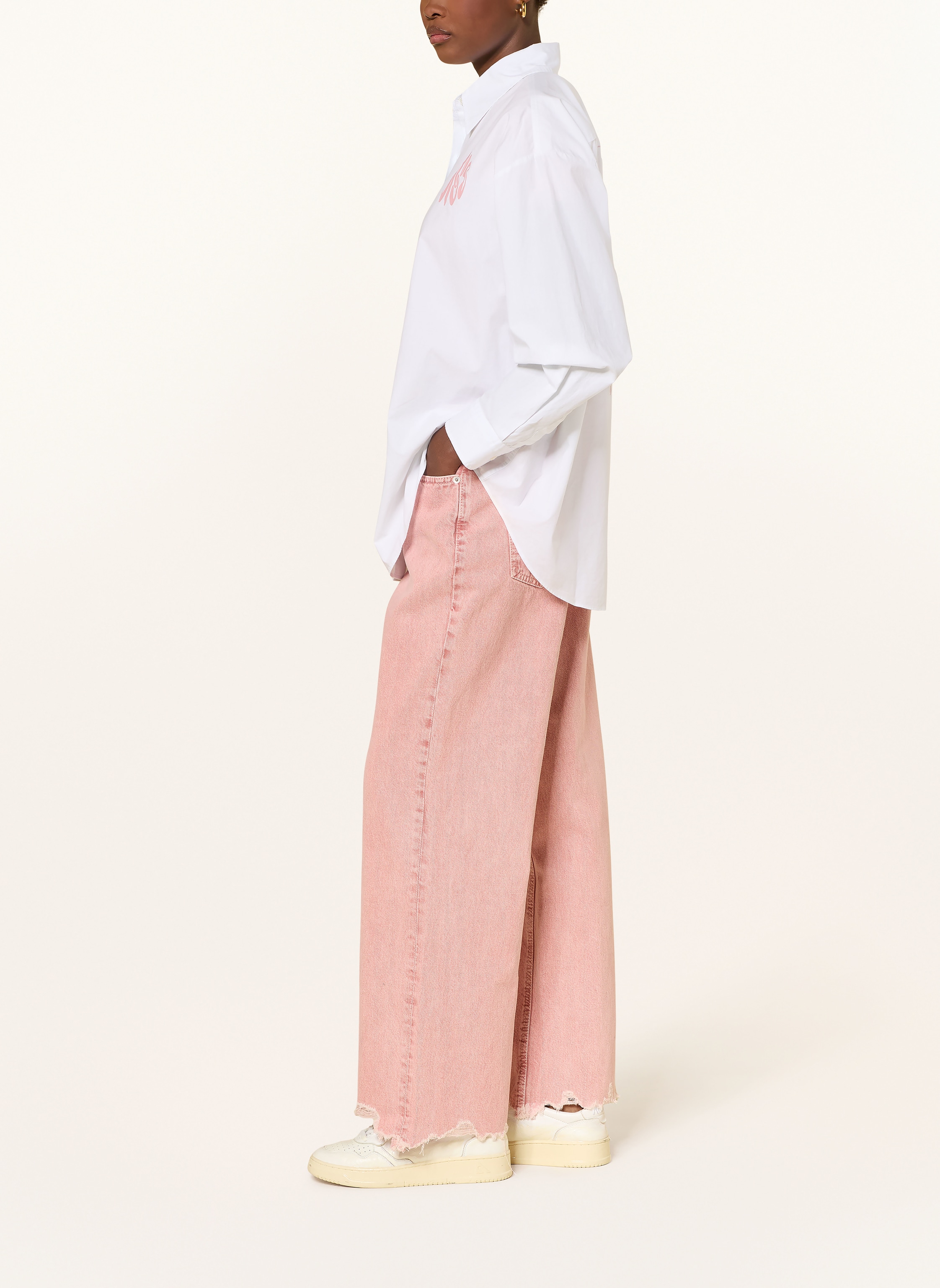 Thumbnail - Hugo Wide Leg Jeans Gamala rosa