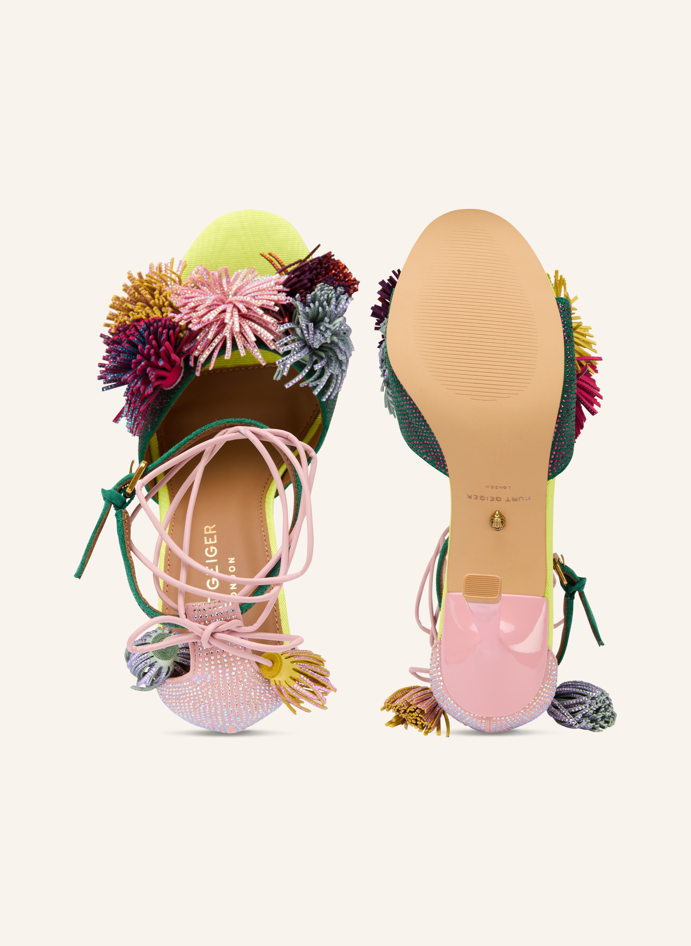 Thumbnail - Kurt Geiger Sandaletten Mit Schmucksteinen gelb