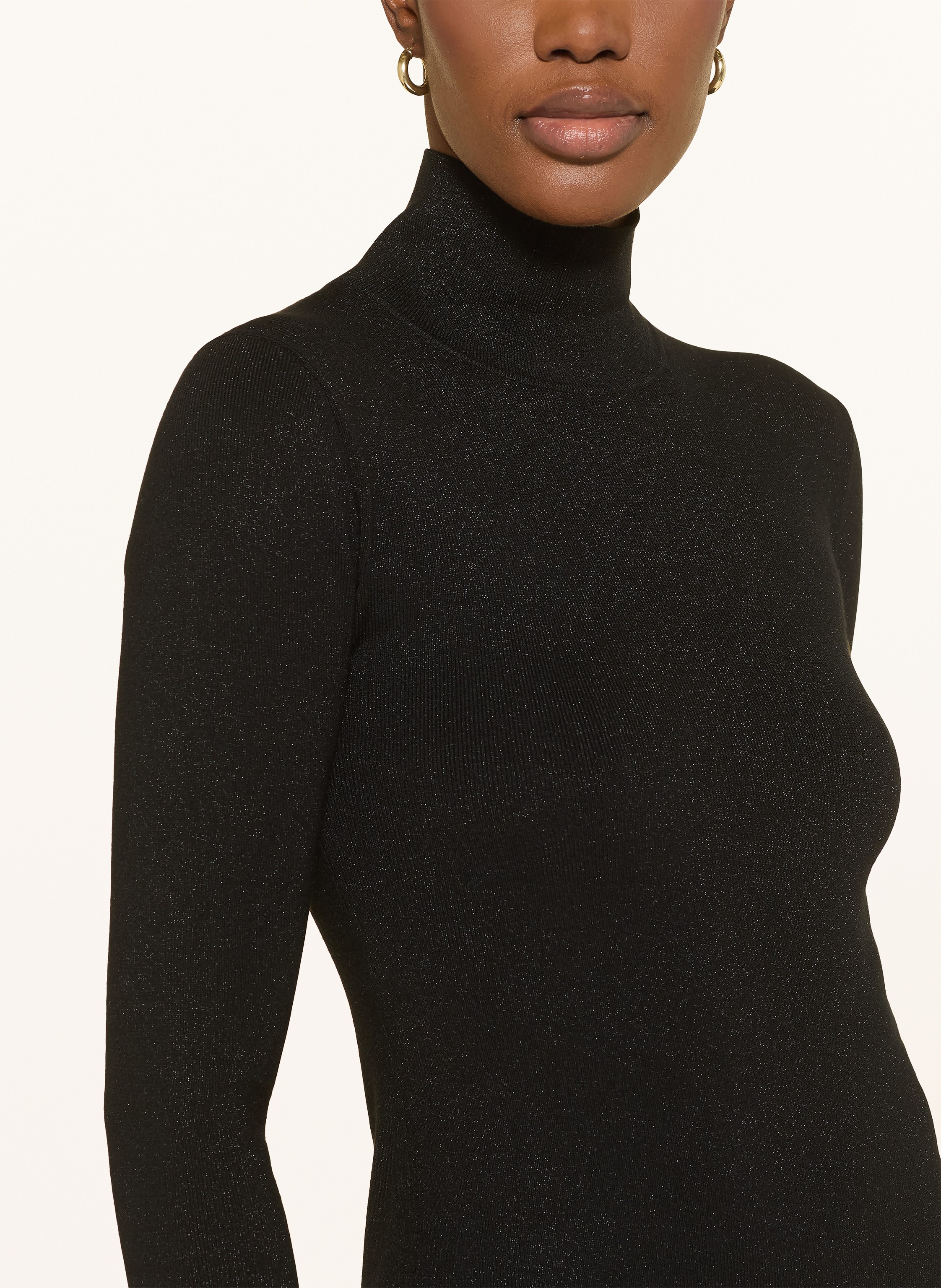 Thumbnail - Drykorn Strickkleid Lorelia Mit Glitzergarn schwarz