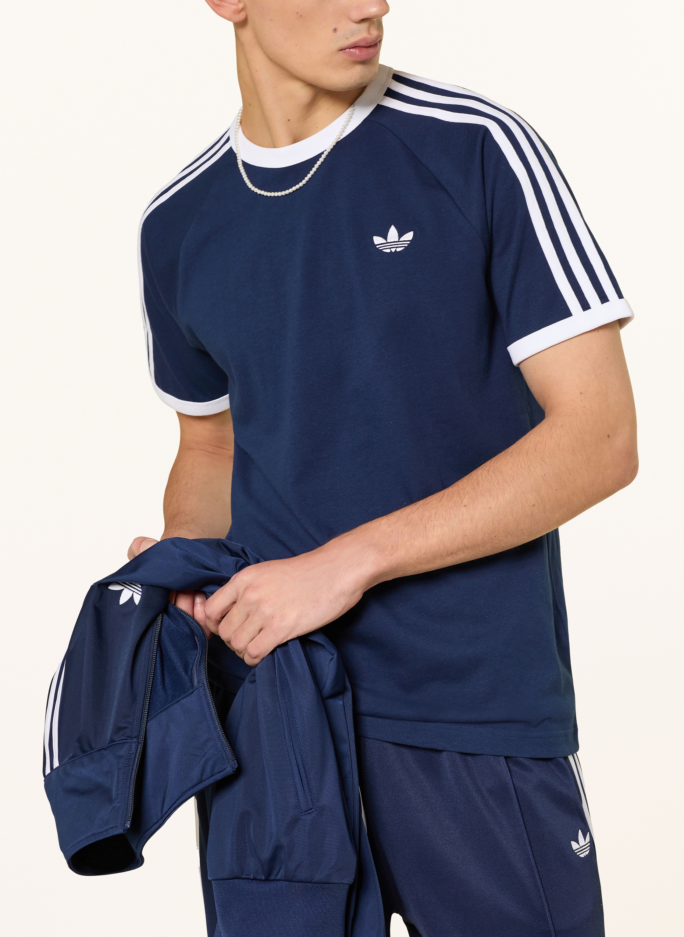 Thumbnail - Adidas Originals T-Shirt 3-Streifen blau