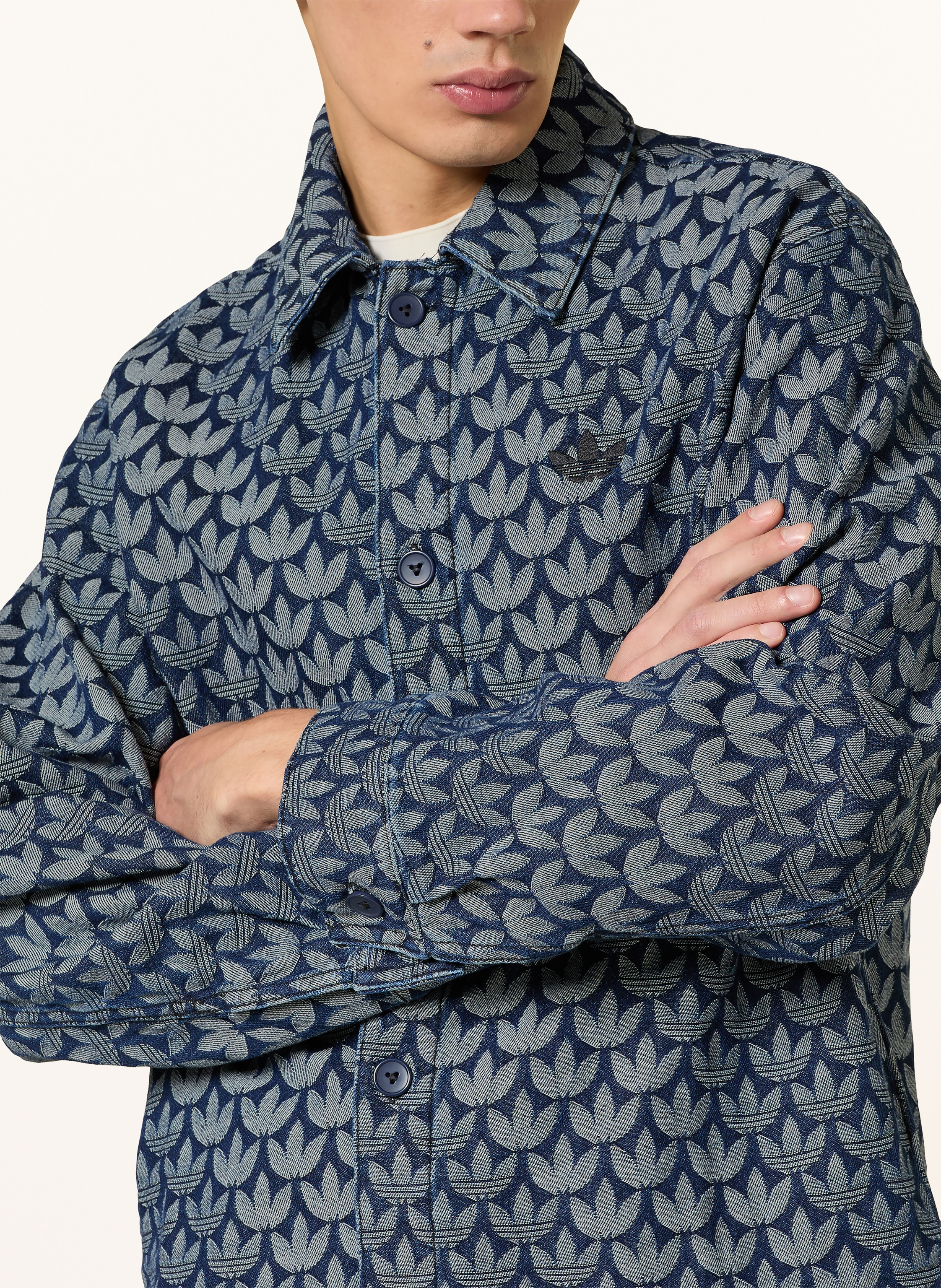 Thumbnail - Adidas Originals Jeanshemd Loose Fit blau