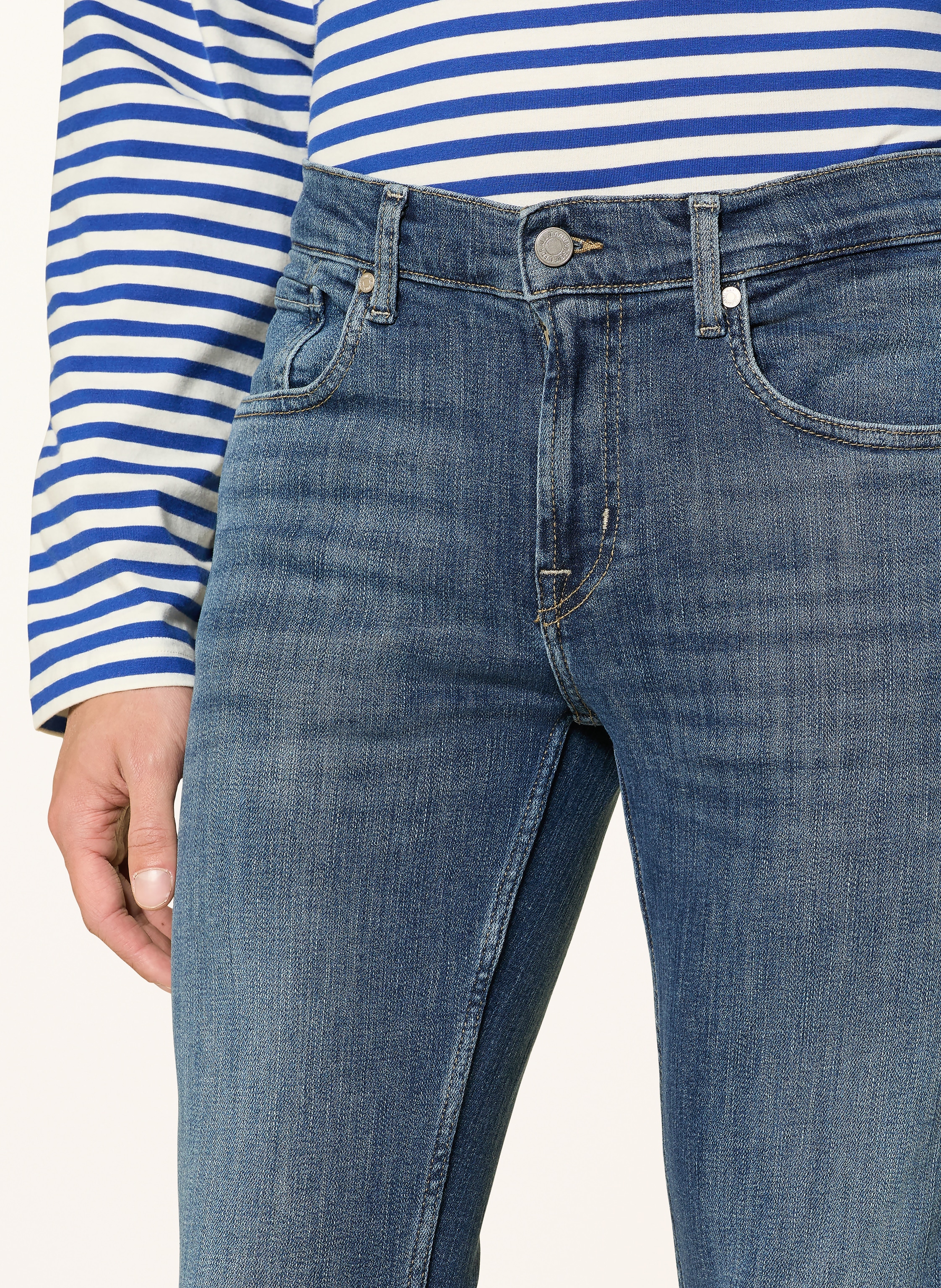 Thumbnail - 7 For All Mankind Jeans Slimmy Tapered Skinny Fit blau