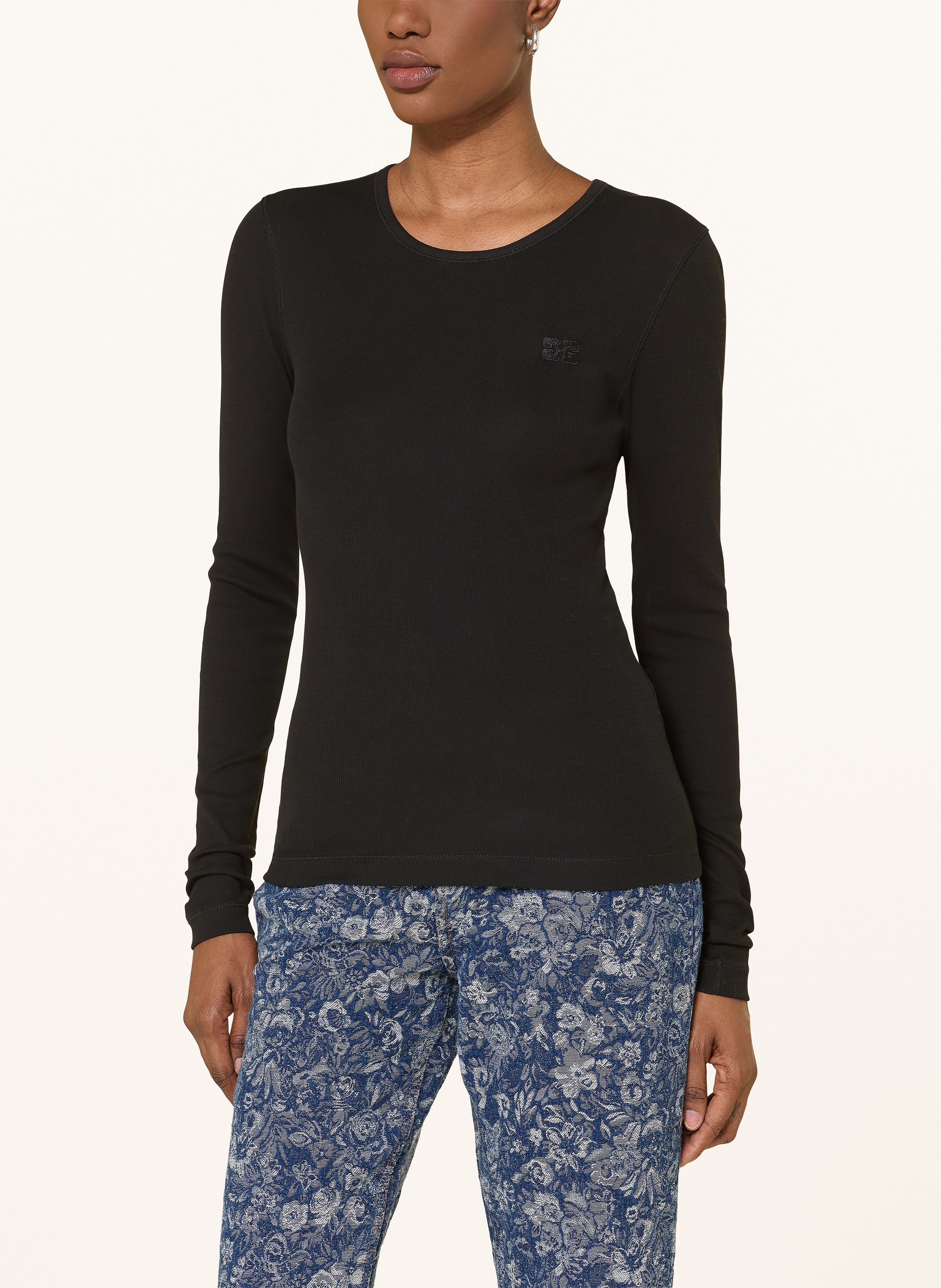 Thumbnail - Ganni Longsleeve schwarz