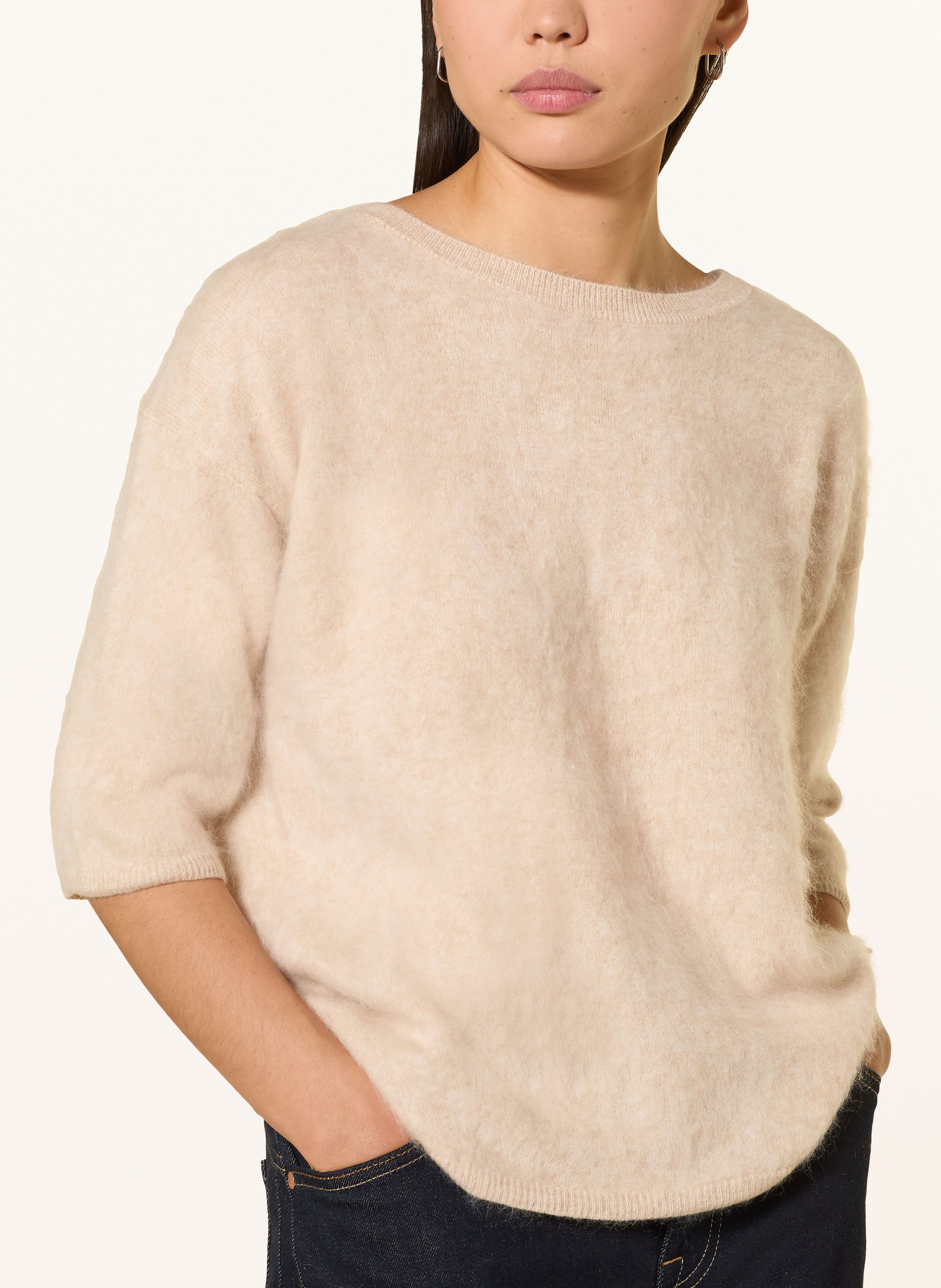 Thumbnail - Darling Harbour Cashmere-Pullover Mit 3/4-Arm beige