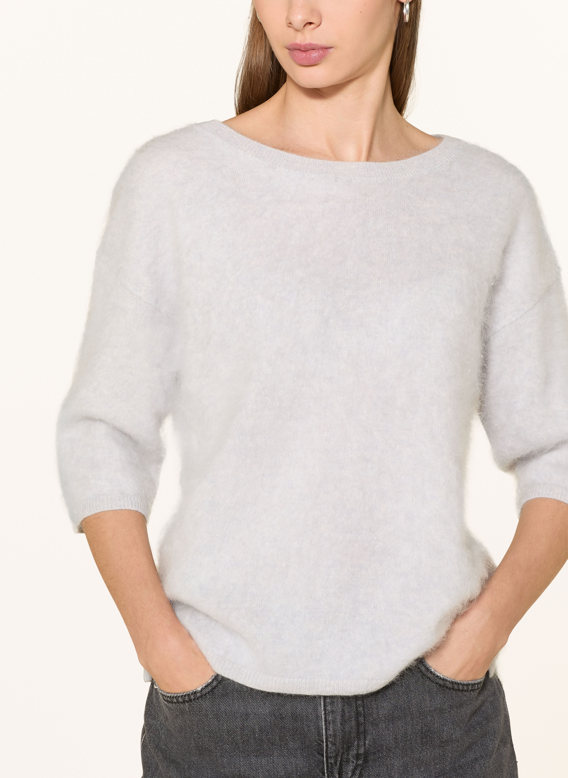 Thumbnail - Darling Harbour Cashmere-Pullover Mit 3/4-Arm grau