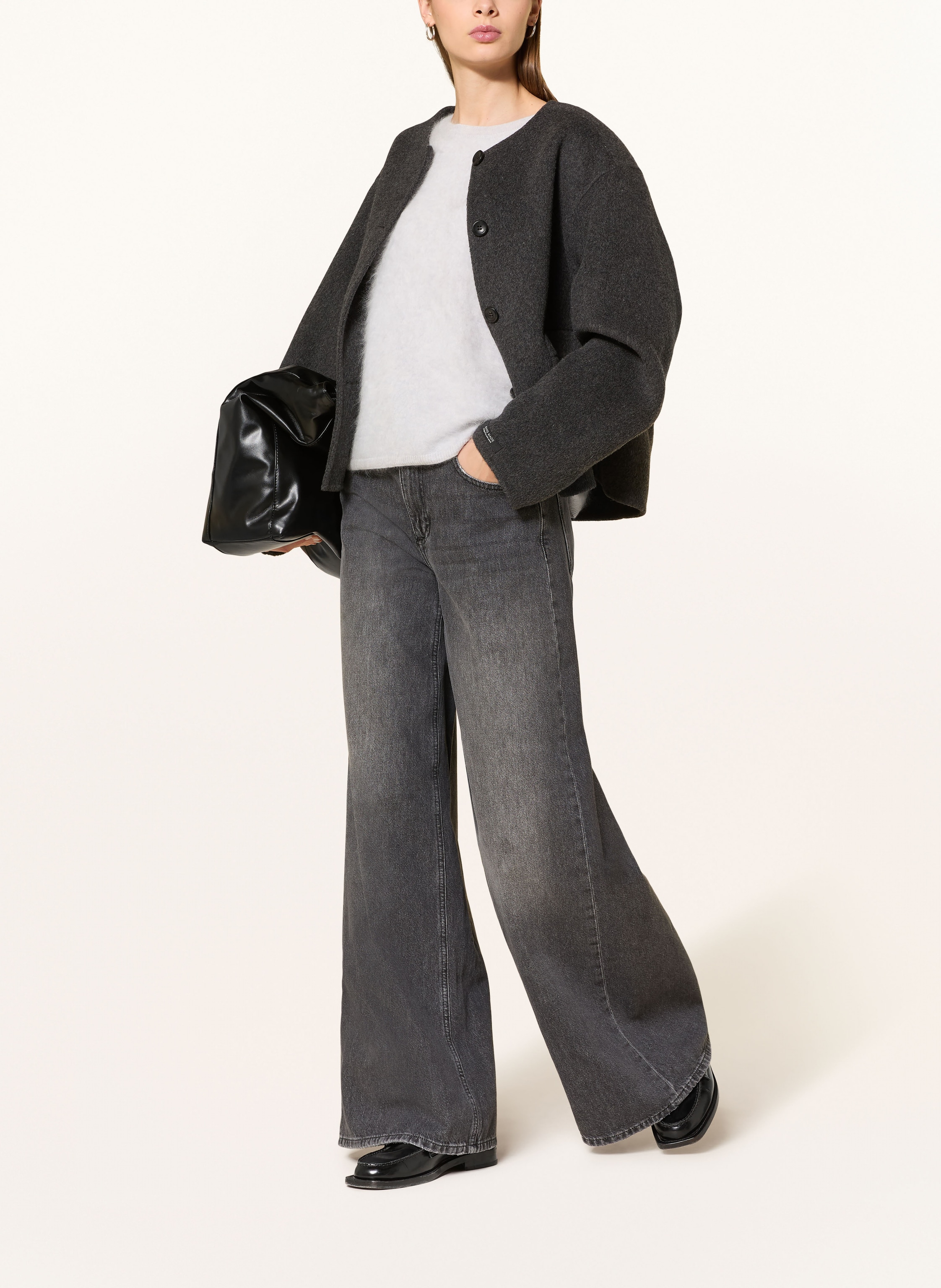 Thumbnail - Darling Harbour Cashmere-Pullover Mit 3/4-Arm grau