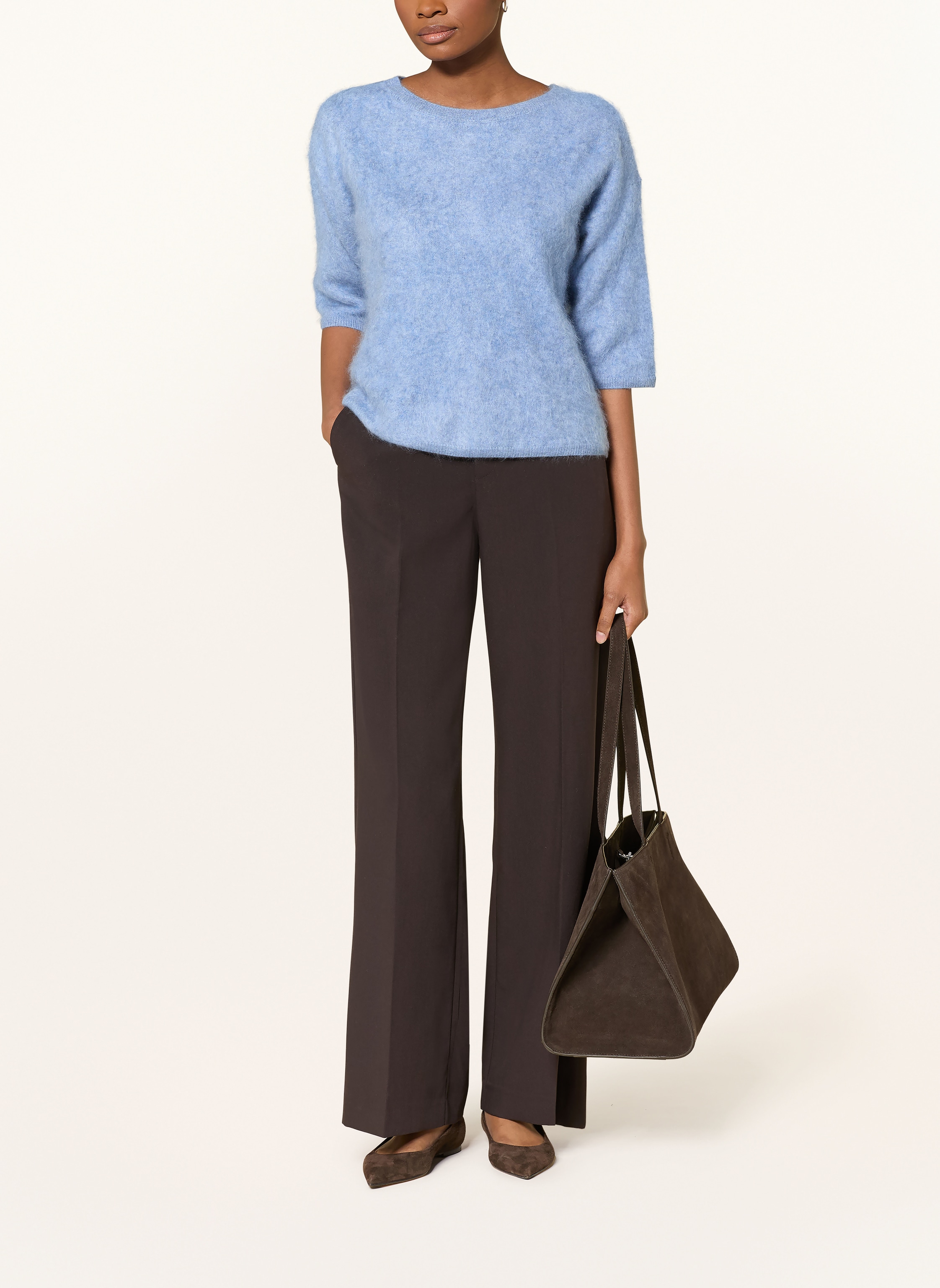 Thumbnail - Darling Harbour Cashmere-Pullover Mit 3/4-Arm blau