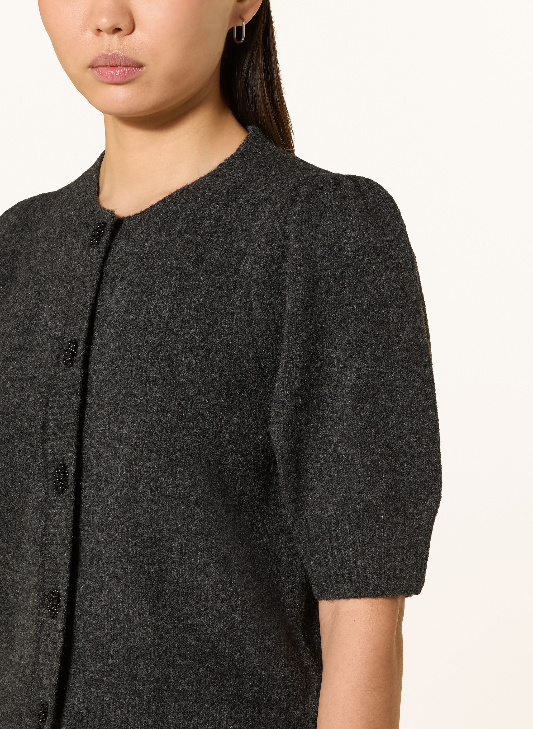 Thumbnail - Neo Noir Strickjacke Trudy Mit 3/4-Arm grau