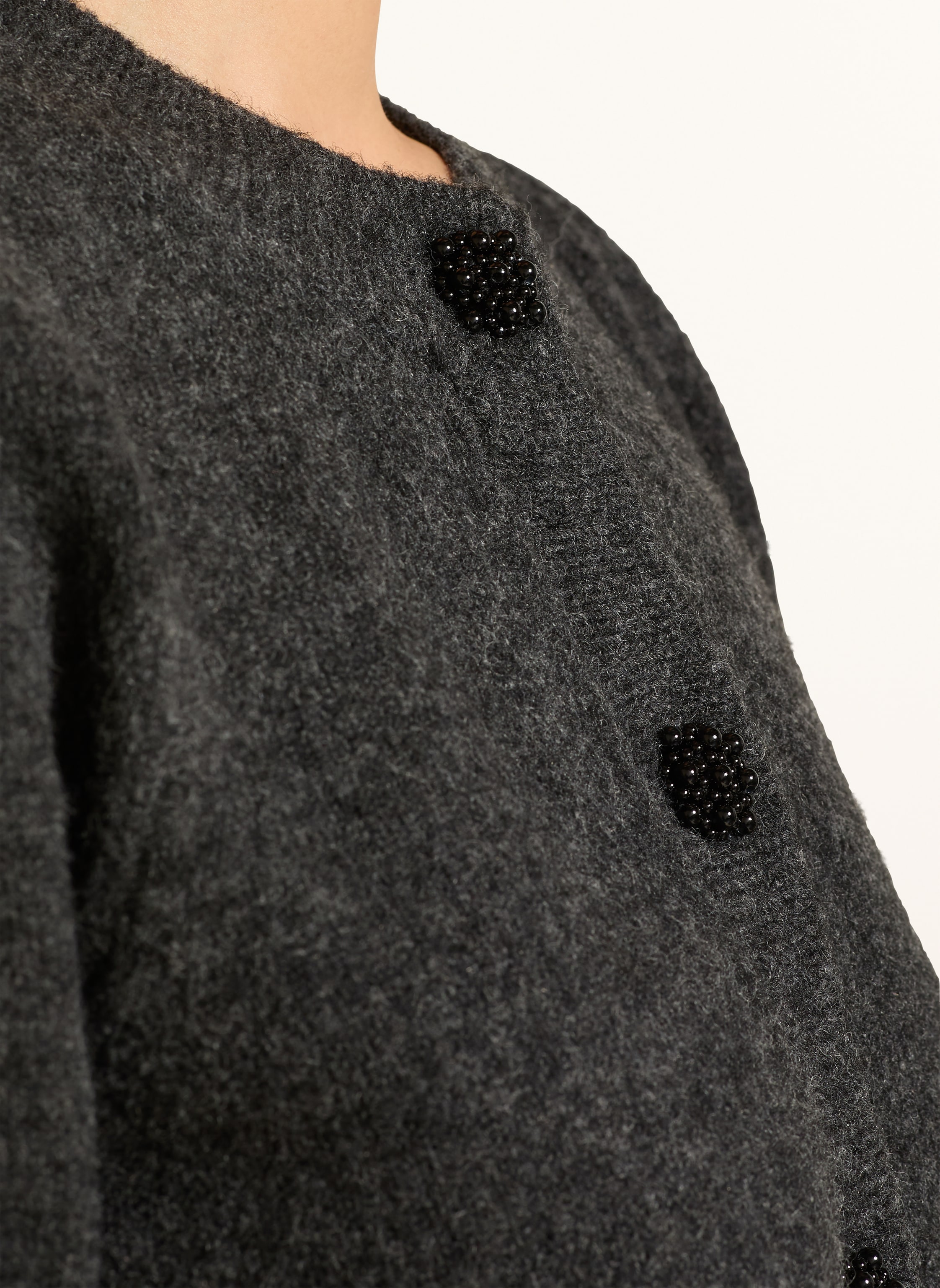 Thumbnail - Neo Noir Strickjacke Trudy Mit 3/4-Arm grau