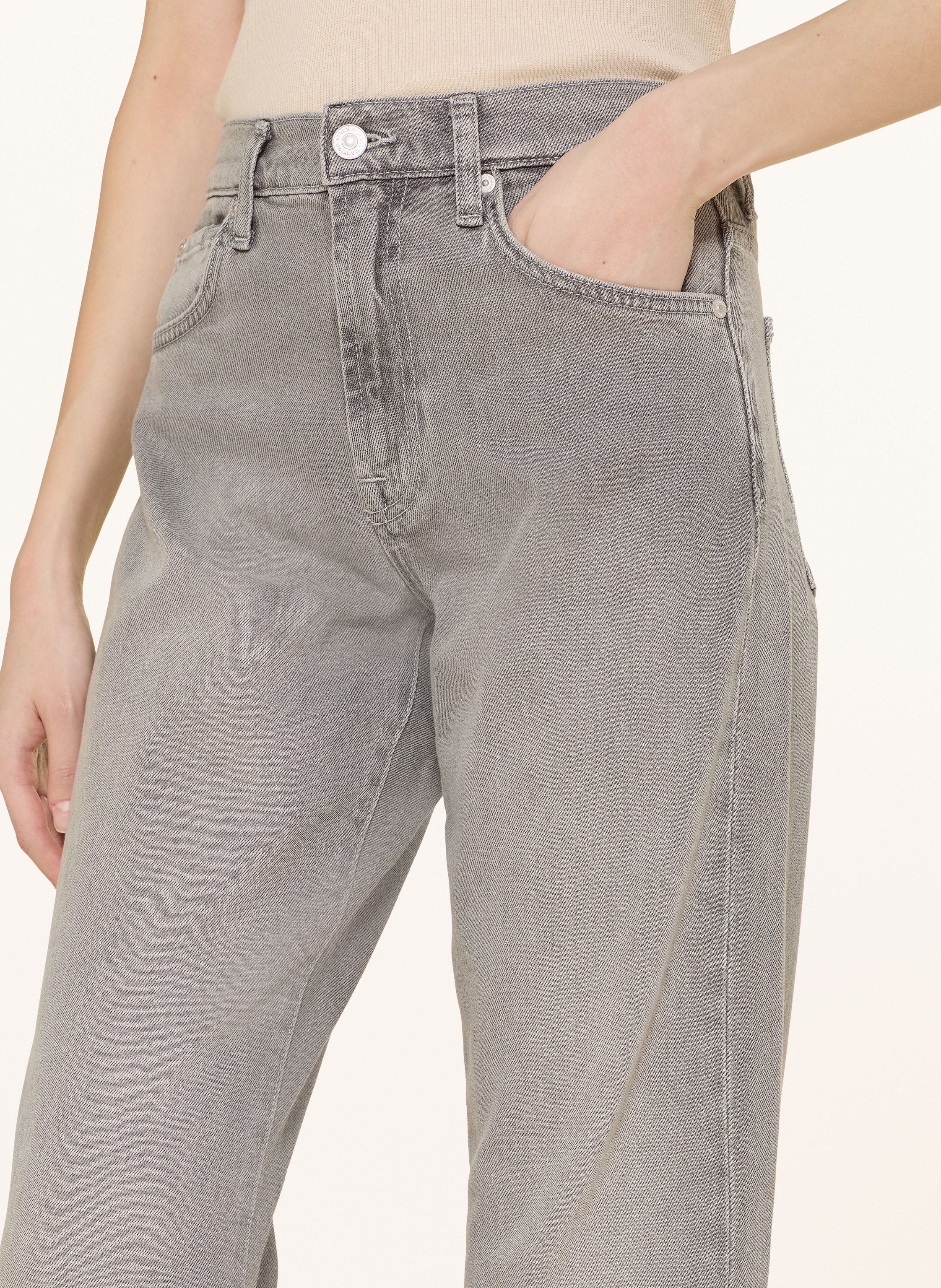 Thumbnail - 7 For All Mankind Straight Jeans Tess grau