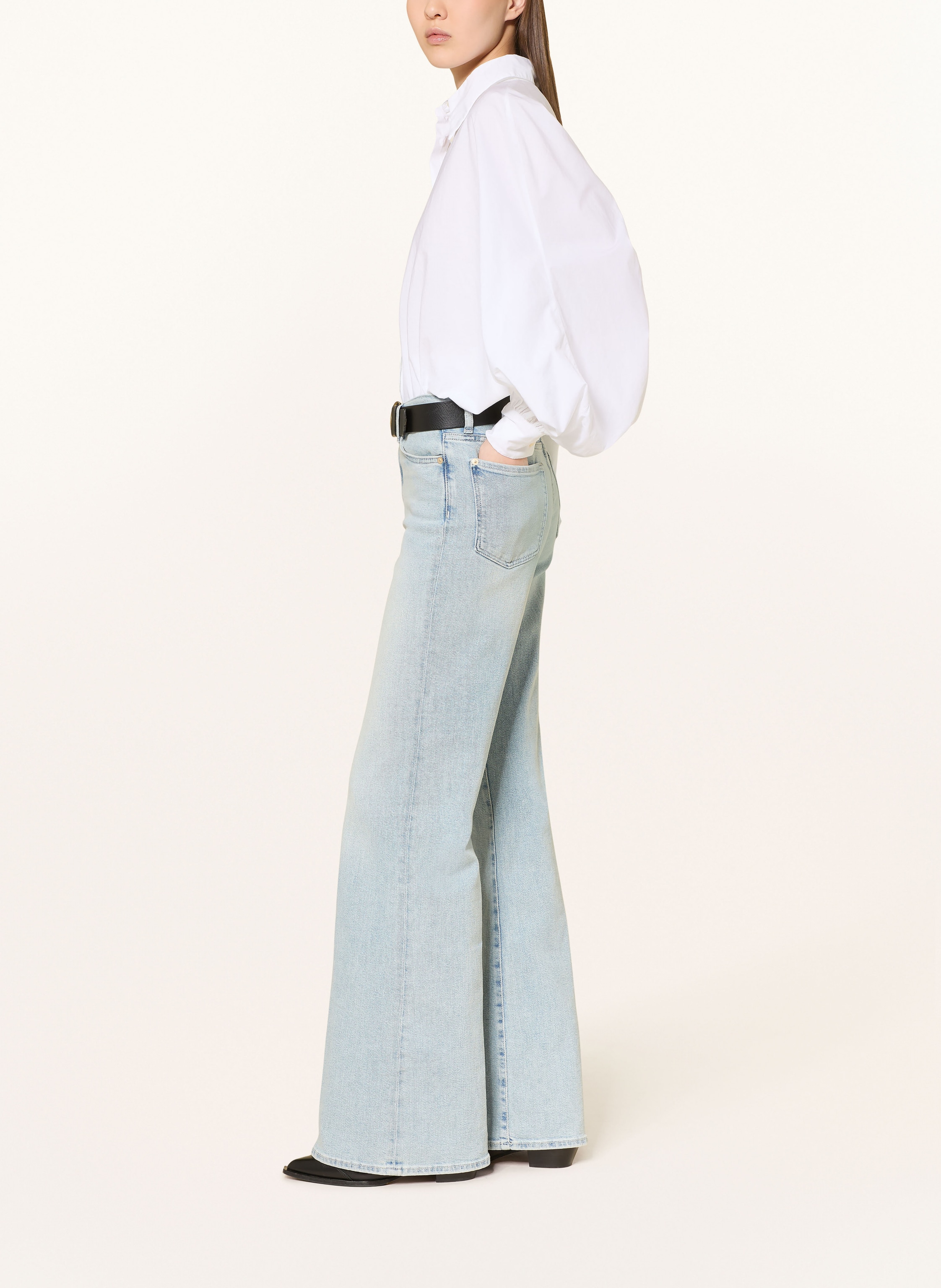 Thumbnail - 7 For All Mankind Flared Jeans Modern Dojo blau