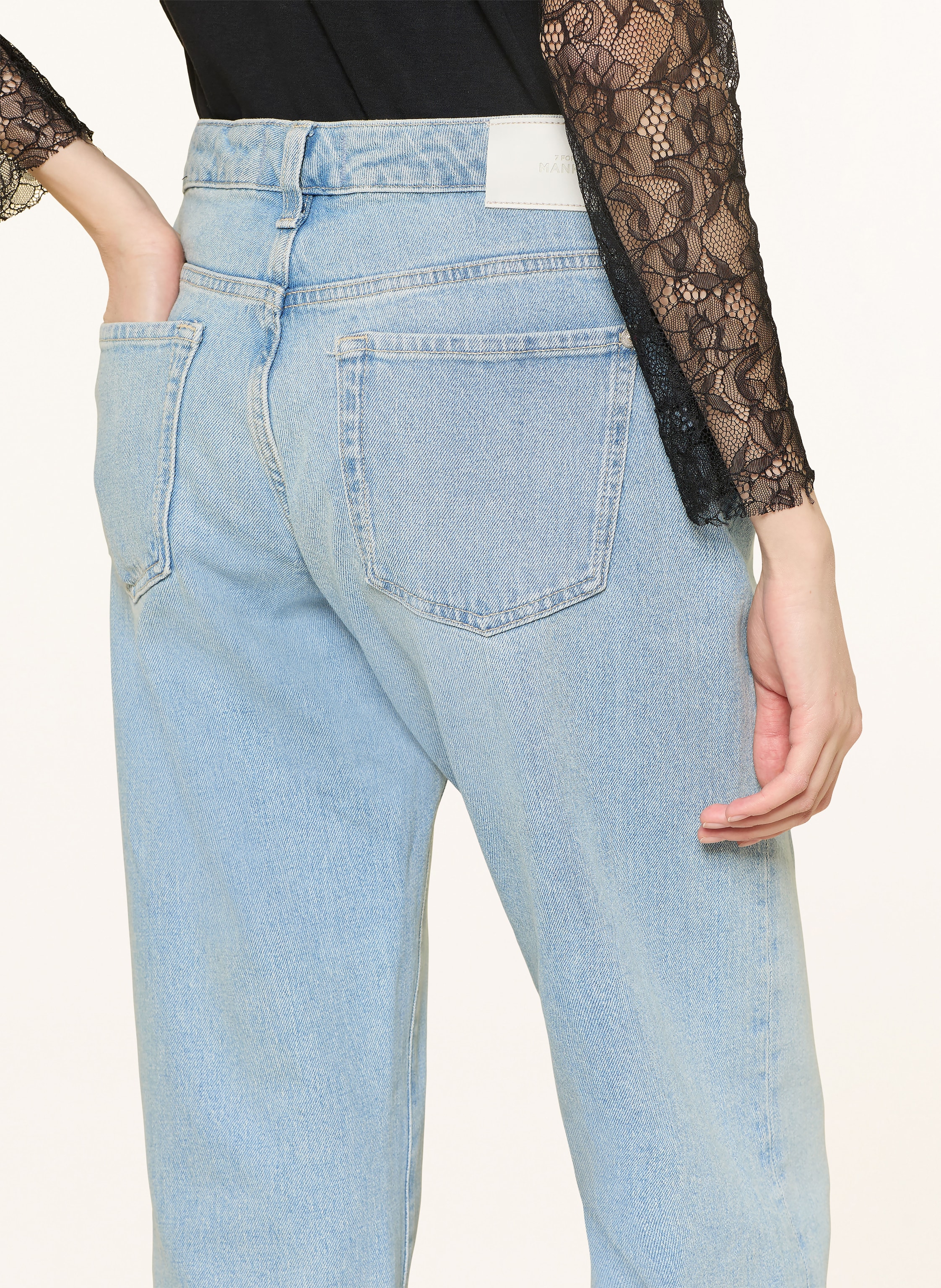 7 For All Mankind Straight Jeans Low Straight blau – Bild 2