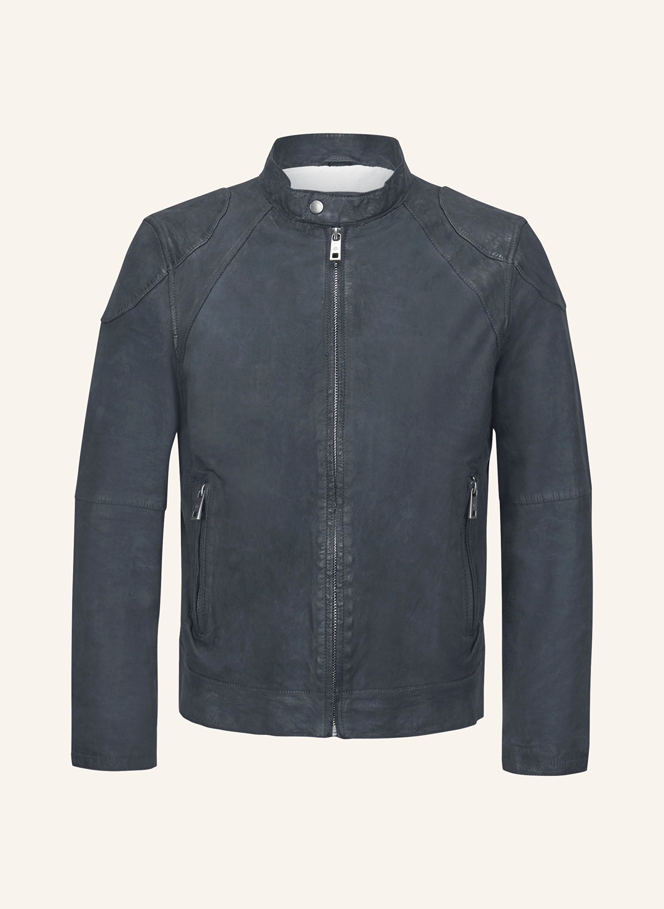 Milestone Lederjacke Msnevio blau